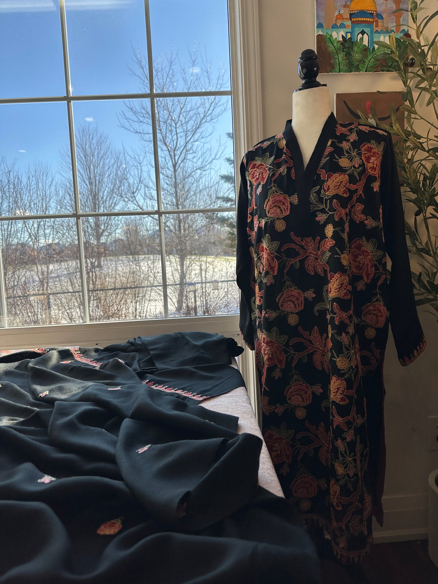 Gulab-e-Jaanaan – The Kashmiri Rose Jaal Pashmina Set