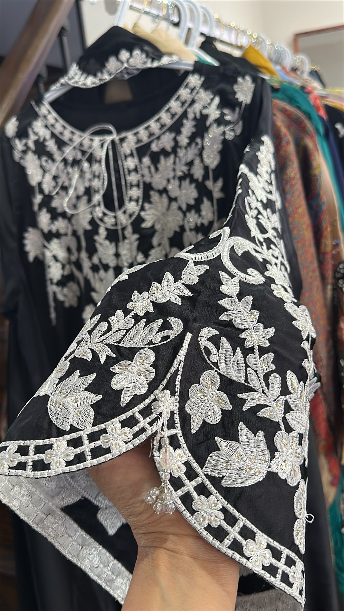 Raat ki Rani / Black Silk — 3-Piece Set