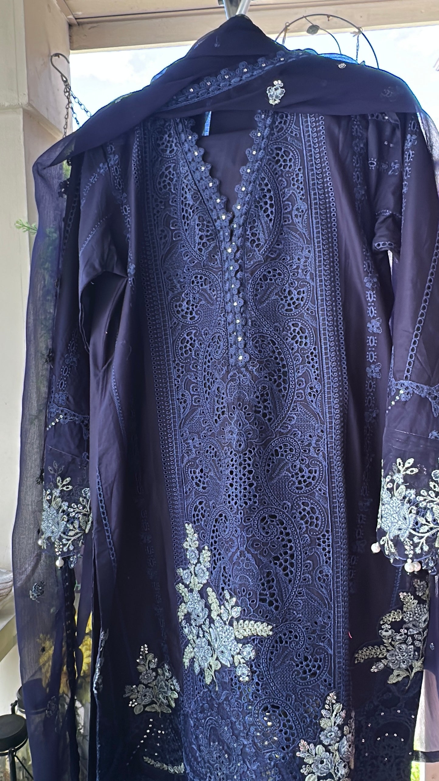 Midnight Noor — Chikan Kari Luxe Collection