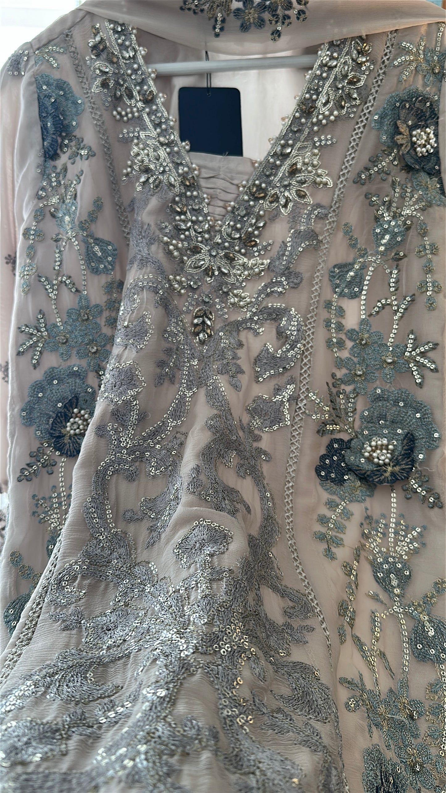 Mink Feroza Élan — Luxury Embellished Chiffon 3-Piece
