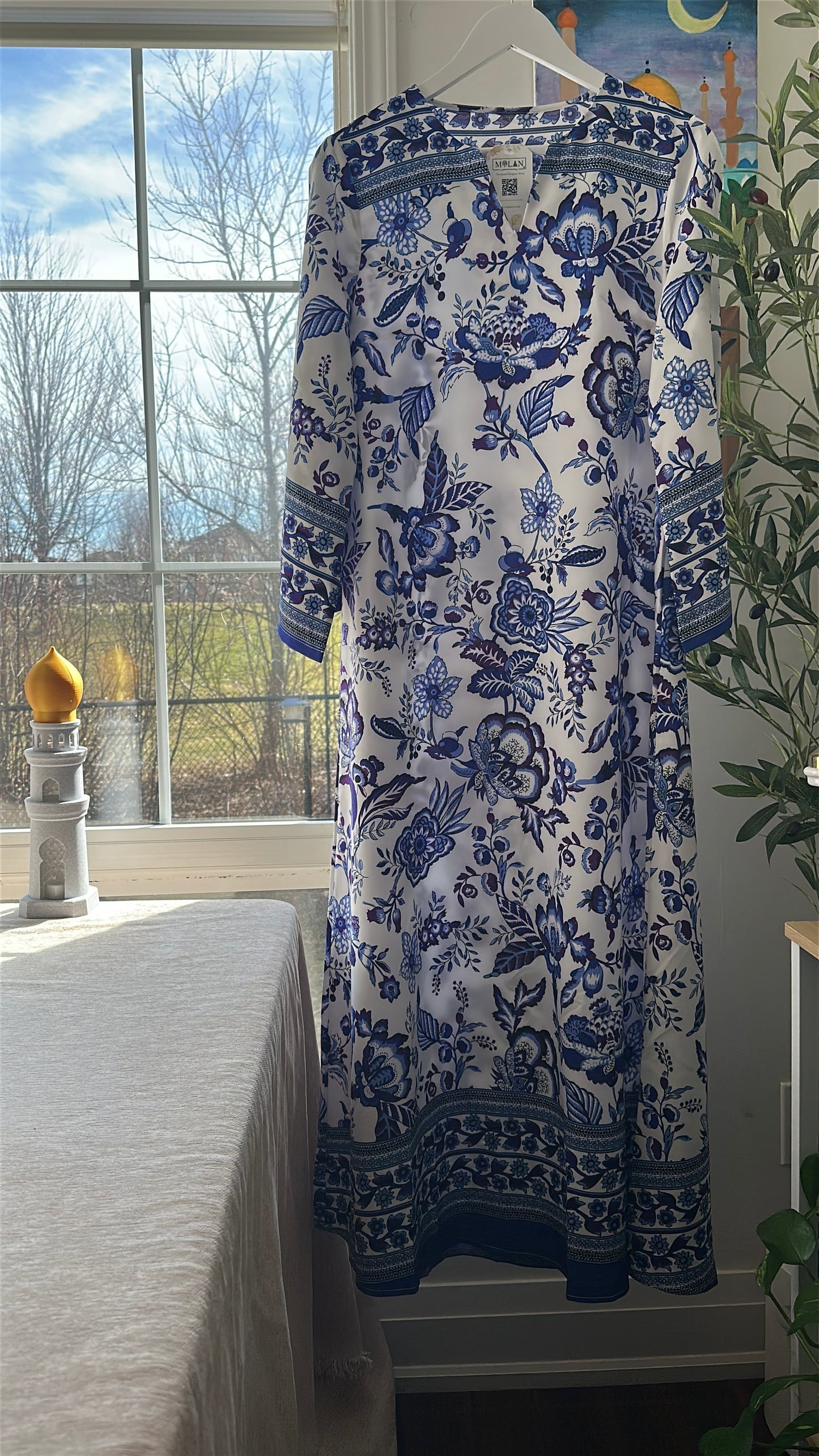 Sapphire Garden – The Silk Statement Dress