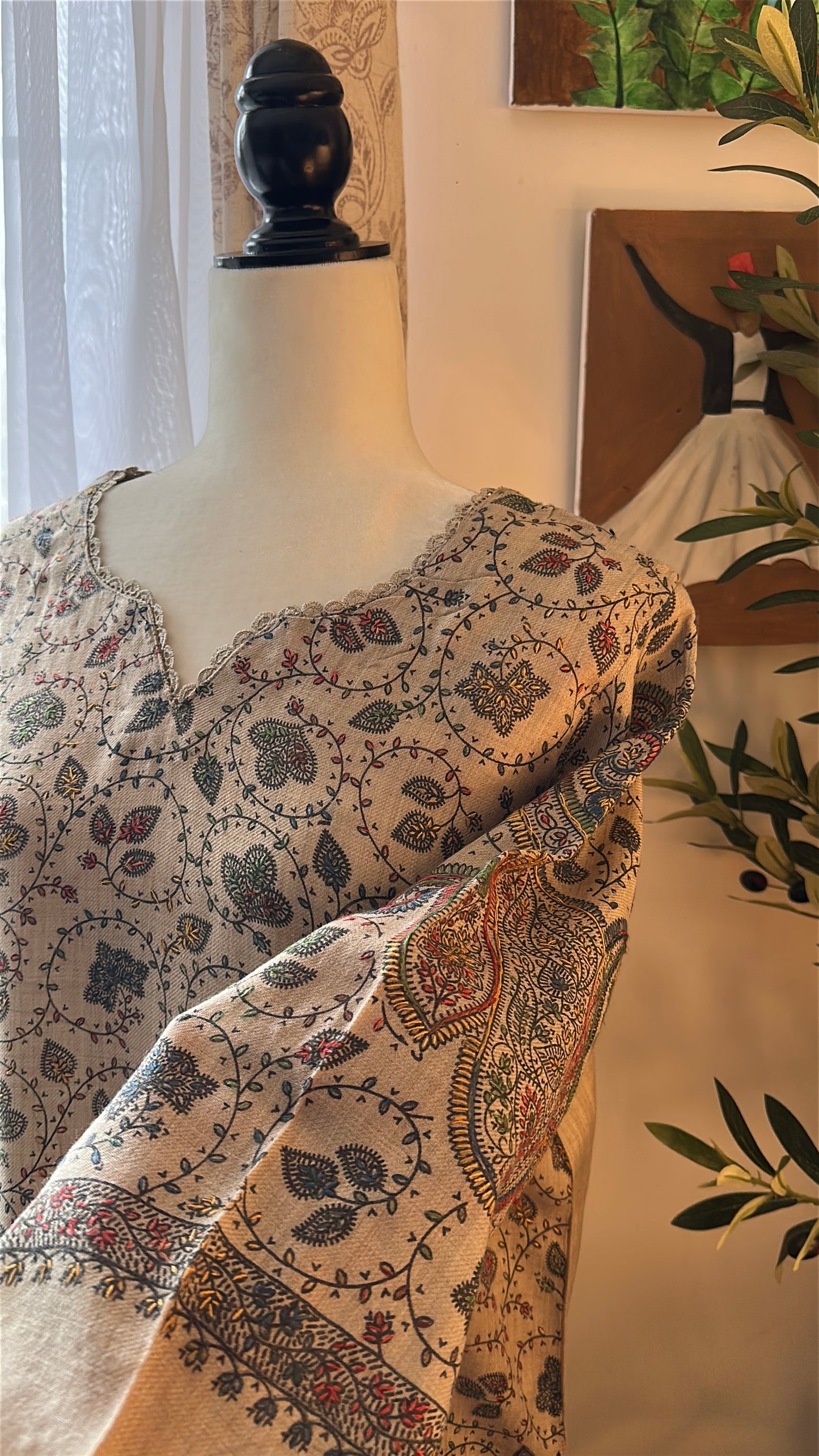 Bagh-e-Kalam – Kalamkari Shawl Shirt