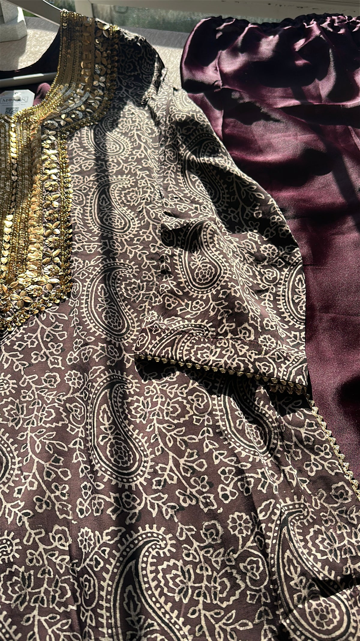 Mulberry Neel Zareen - Organic Ajrak