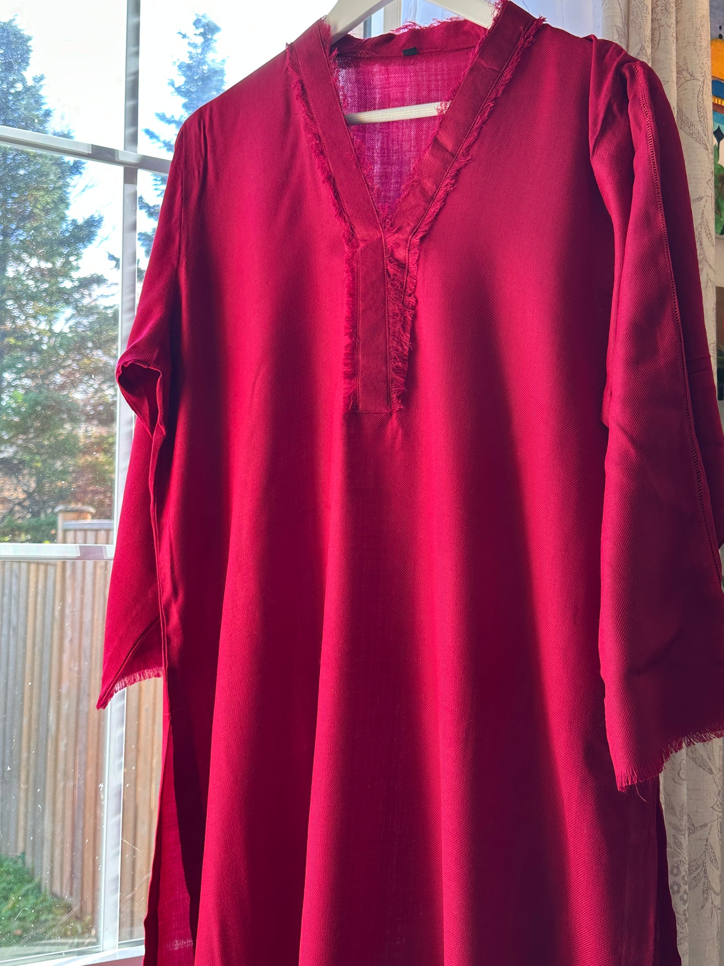 Crimson Ember – Pashmina Cord Set (Red)