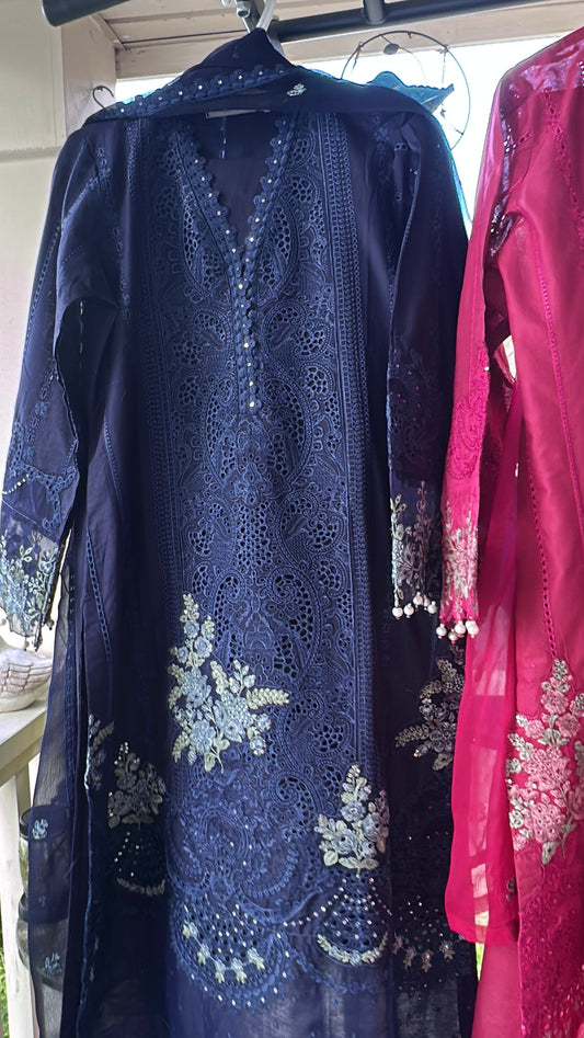Midnight Noor — Chikan Kari Luxe Collection