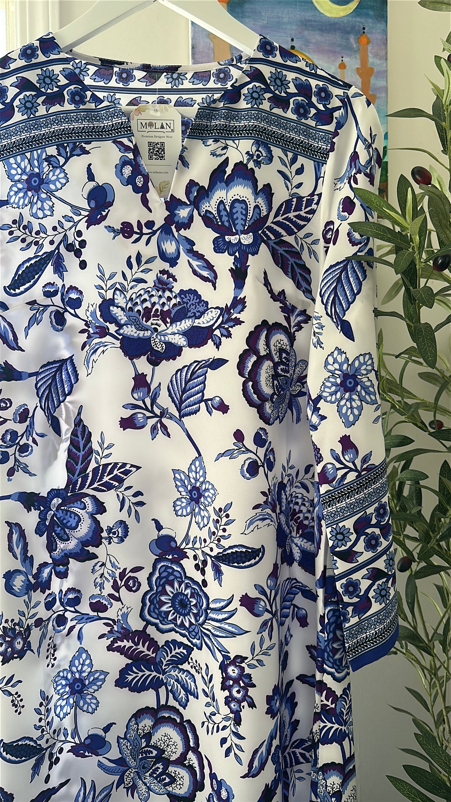 Sapphire Garden – The Silk Statement Dress