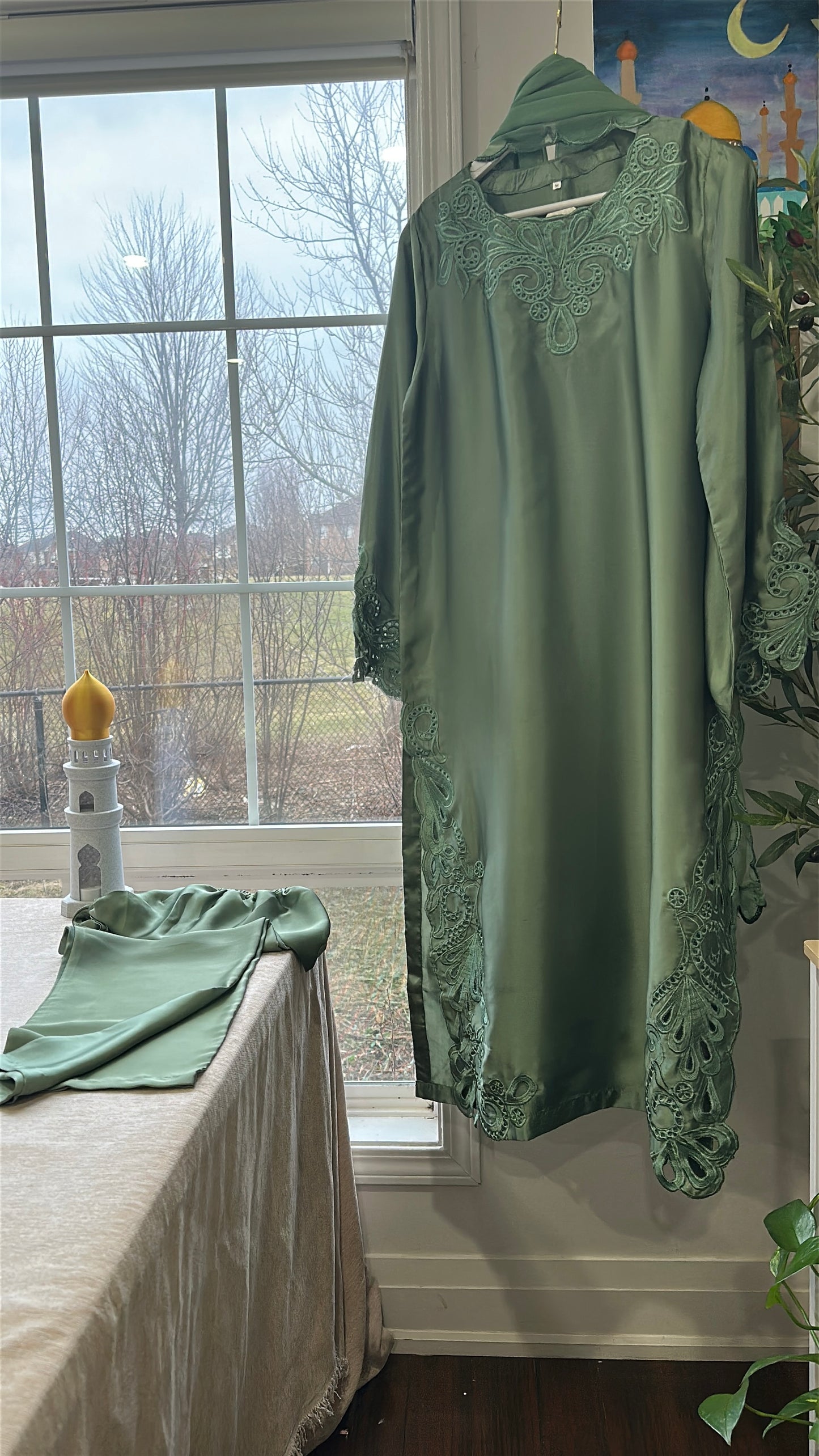 Sage Élan – Timeless Grace in Soft Silk