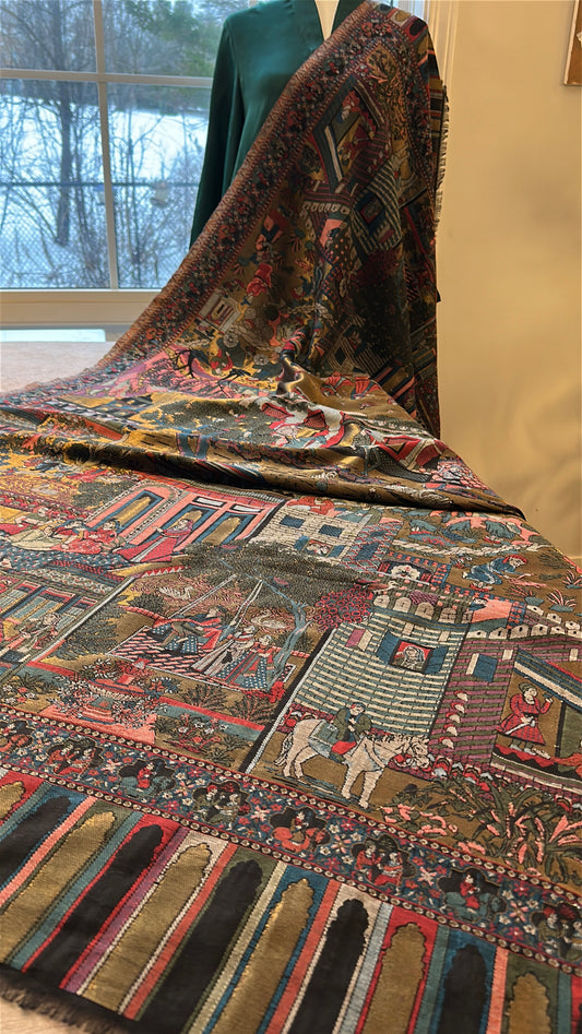 Moonlit Darbaar Shawl – A Love That Waited