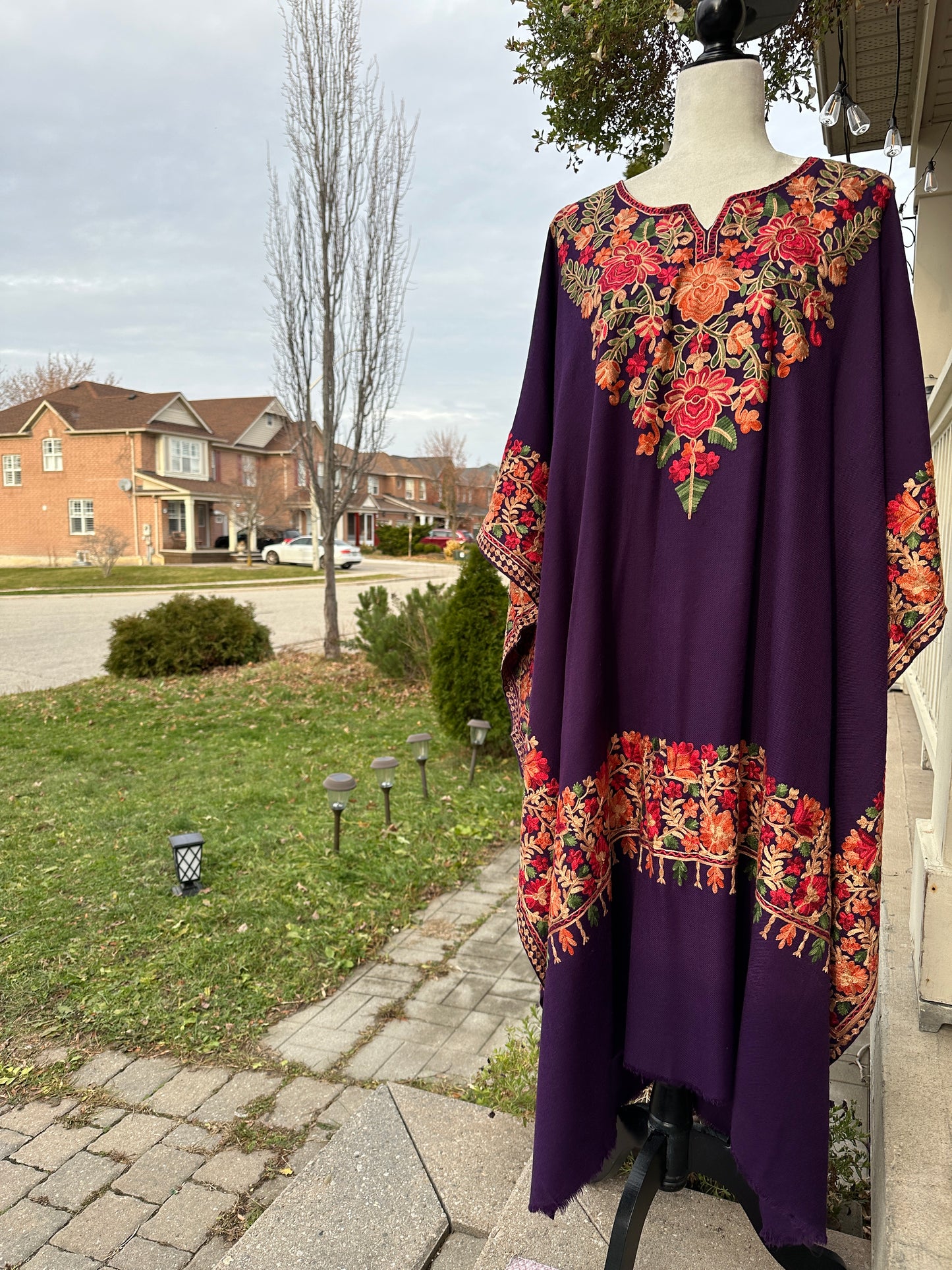 Shab-e-Jaam – The Midnight Vineyard Shawl Shirt ( Cape )