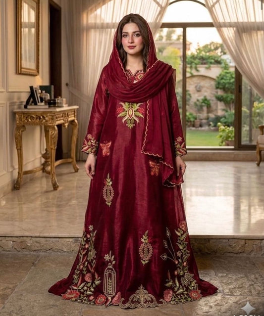 Mehrunisa Élan -  Sheesha Silk kaftaan set