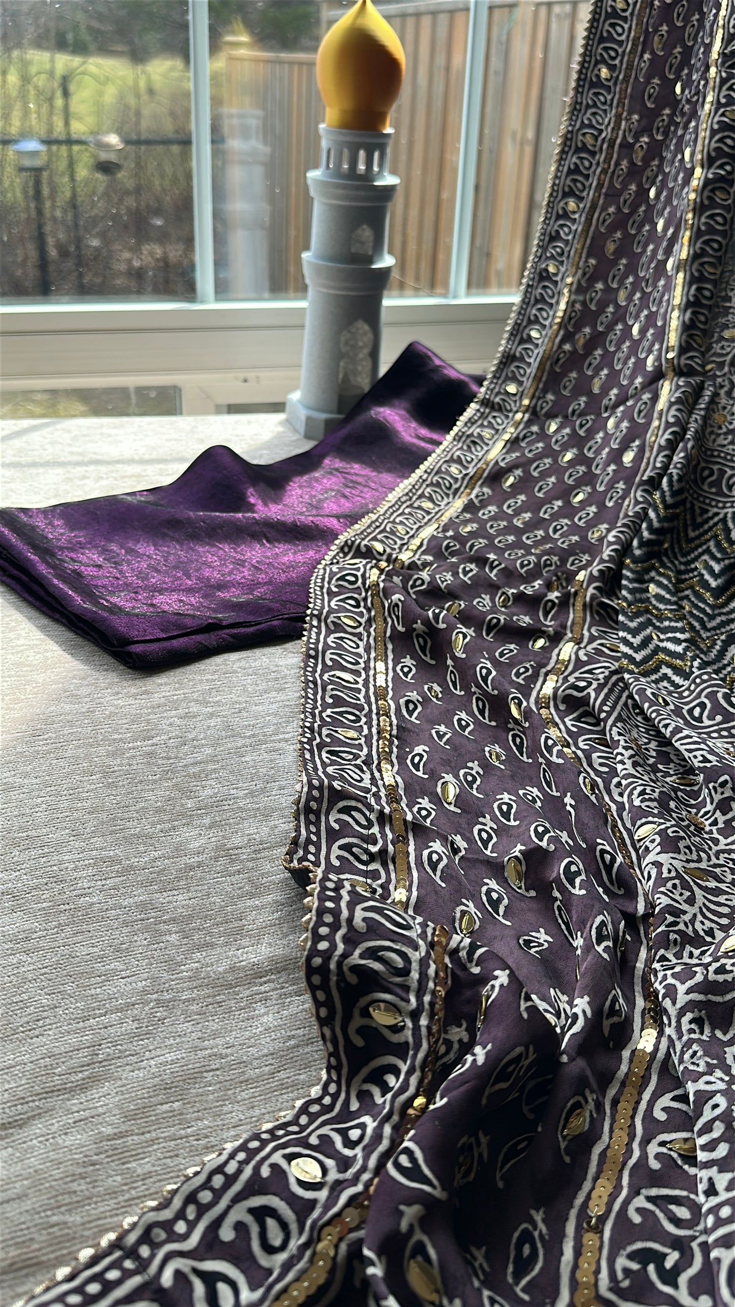 Ajrak Mehr-e-Zar Élan – Where Heritage Meets Royal Depth