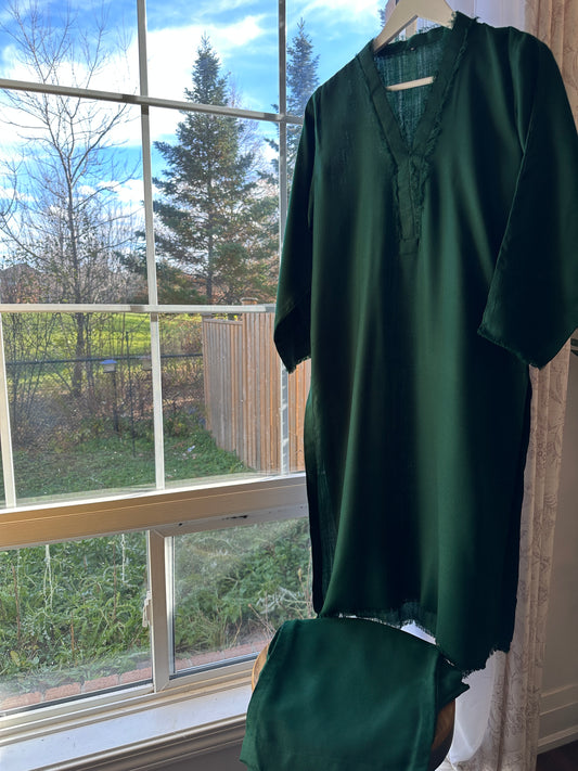 Emerald Haze – Pashmina Cord Set