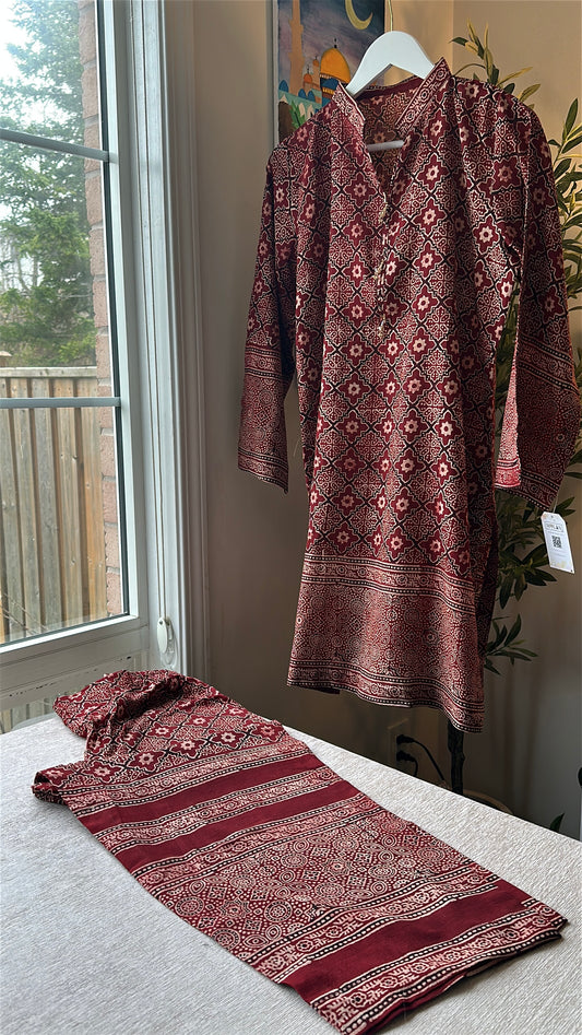 Indus Bloom Co-ord – Ajrak Heritage