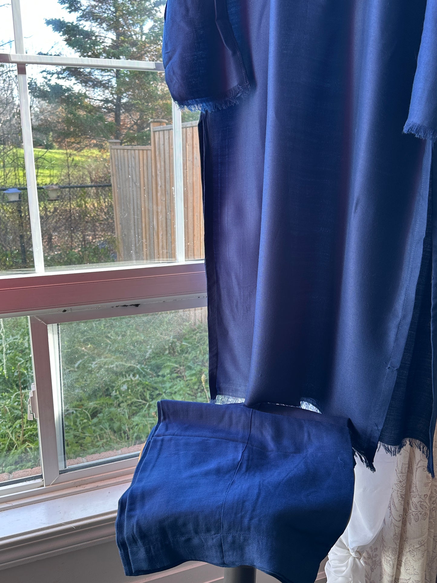 Midnight Mirage – Pashmina Cord Set (Navy Blue)