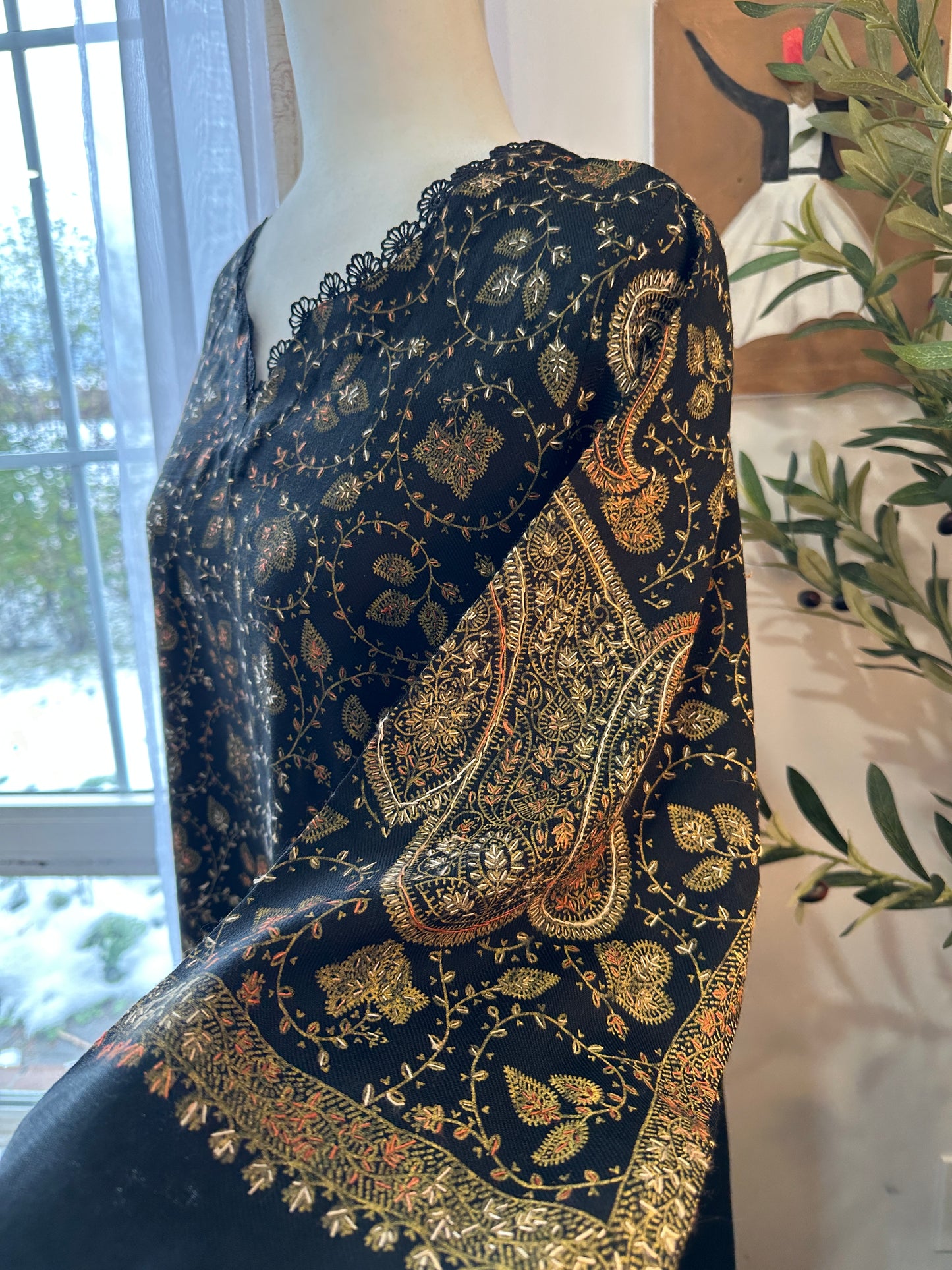Zar-e-Siyah – Kalamkari Shawl Shirt