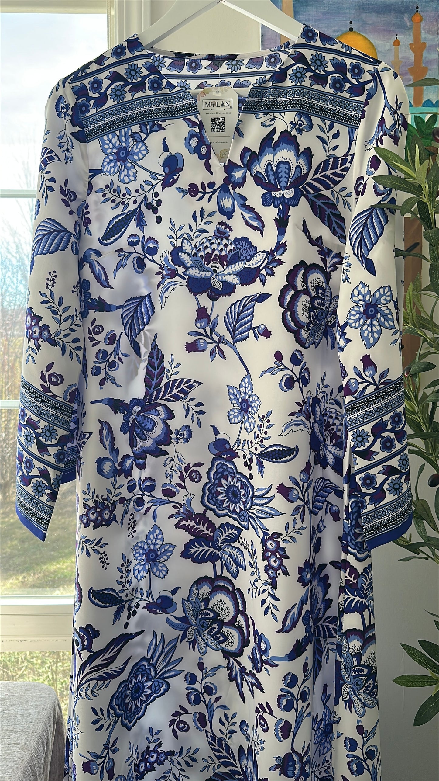 Sapphire Garden – The Silk Statement Dress