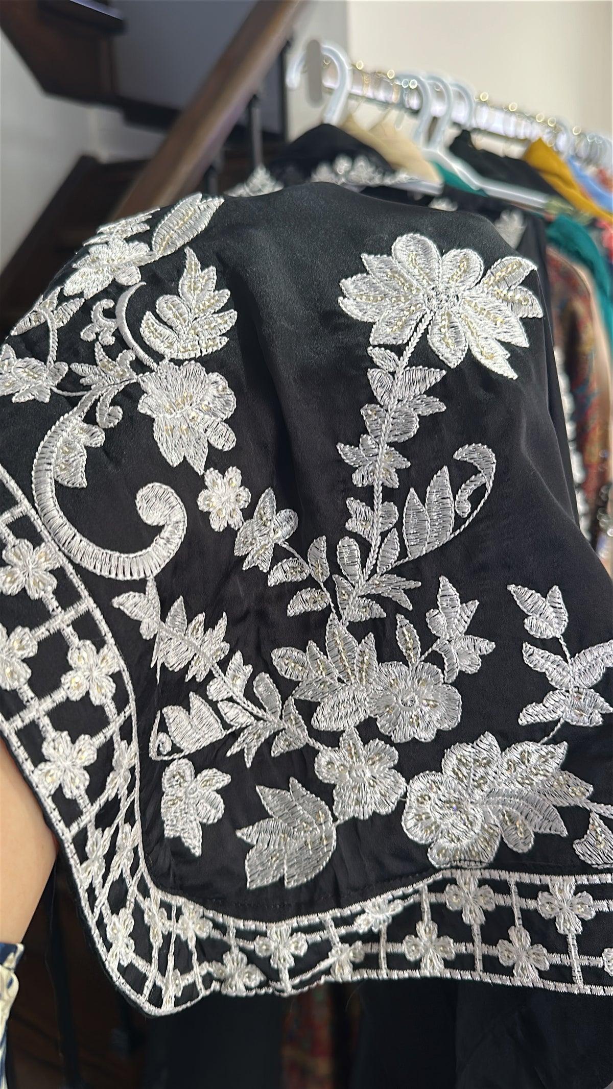 Raat ki Rani / Black Silk — 3-Piece Set