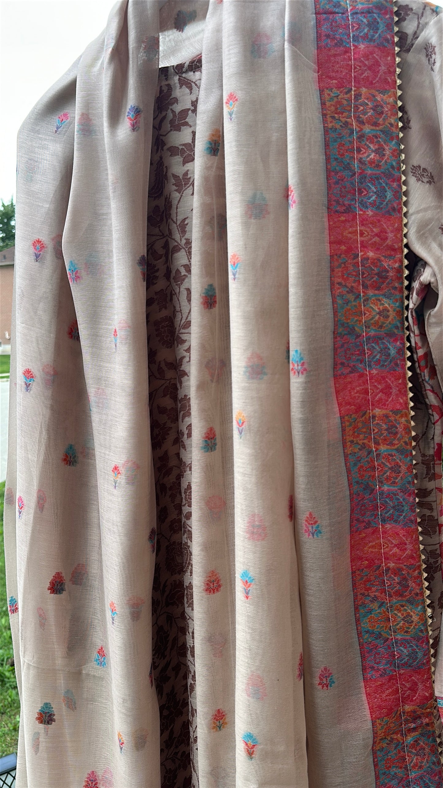 Naqsh-e-Kashmir — Kalamkari Heritage Pashmina Three-Piece Set