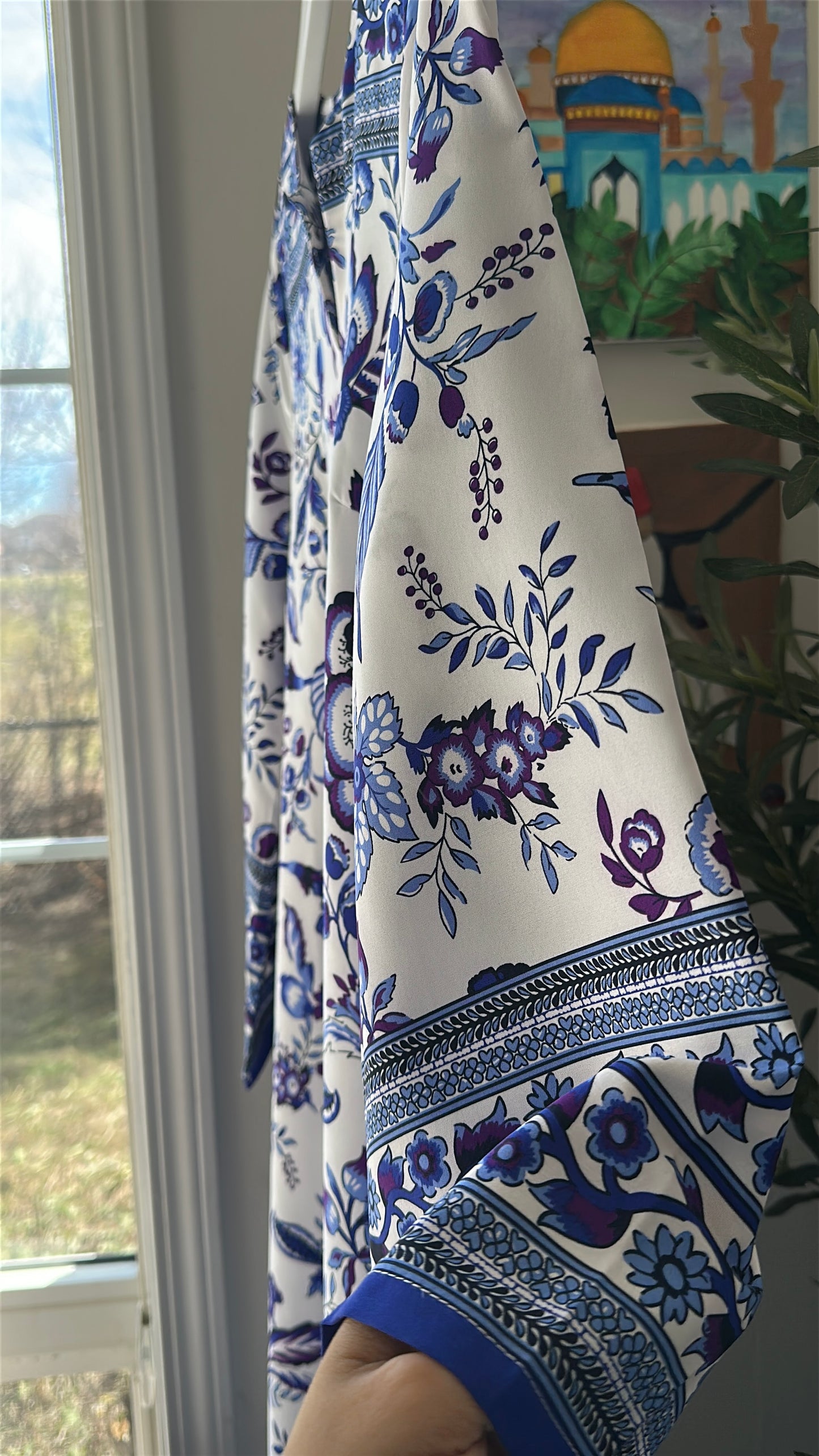 Sapphire Garden – The Silk Statement Dress