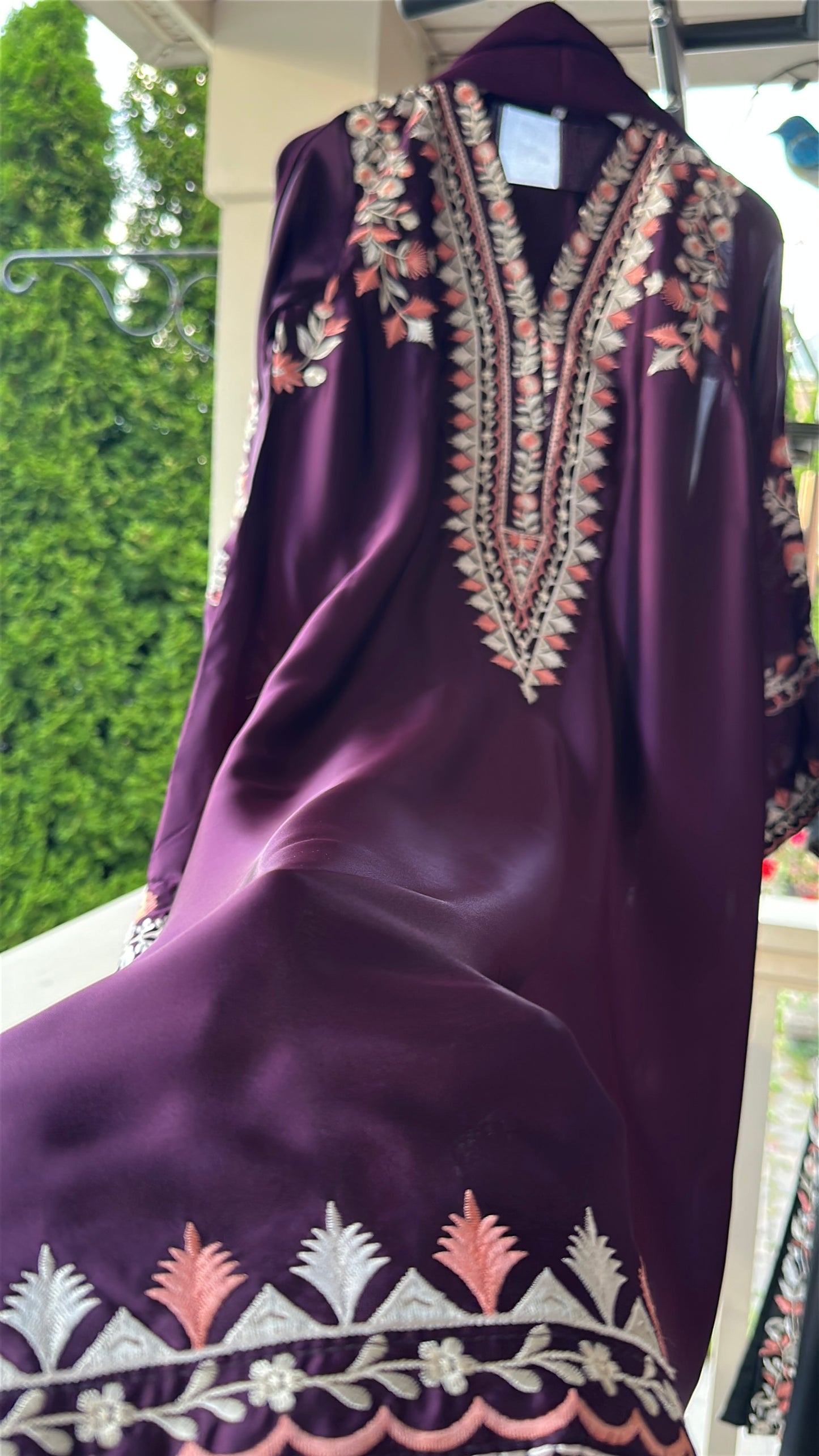 Mehr Mulberry — Embroidered Silk Kaftaan 3-Piece Set