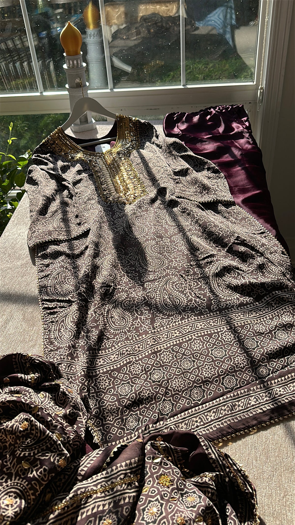 Mulberry Neel Zareen - Organic Ajrak