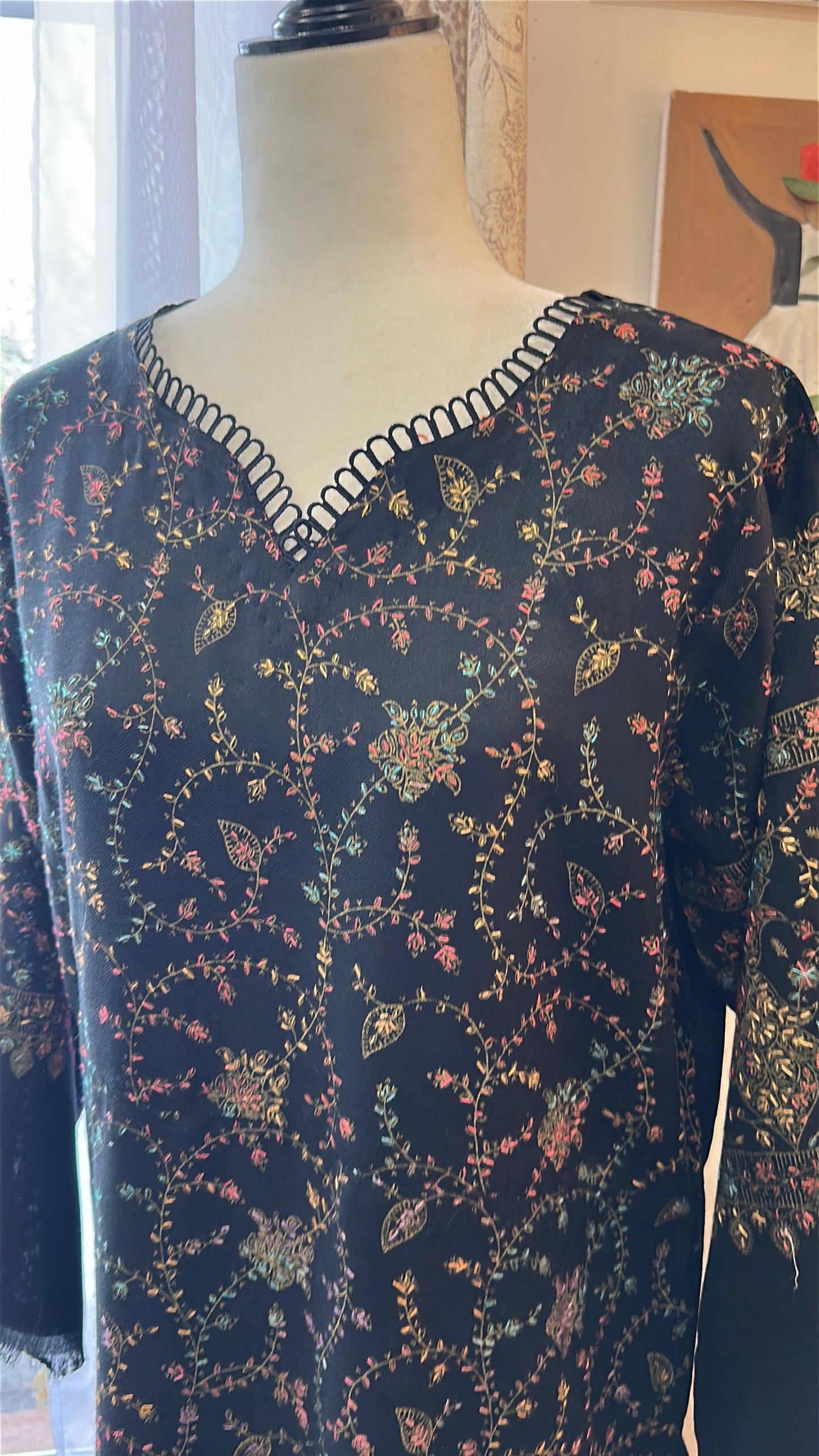 Zar-e-Qalam – Kalamkari Shawl Shirt