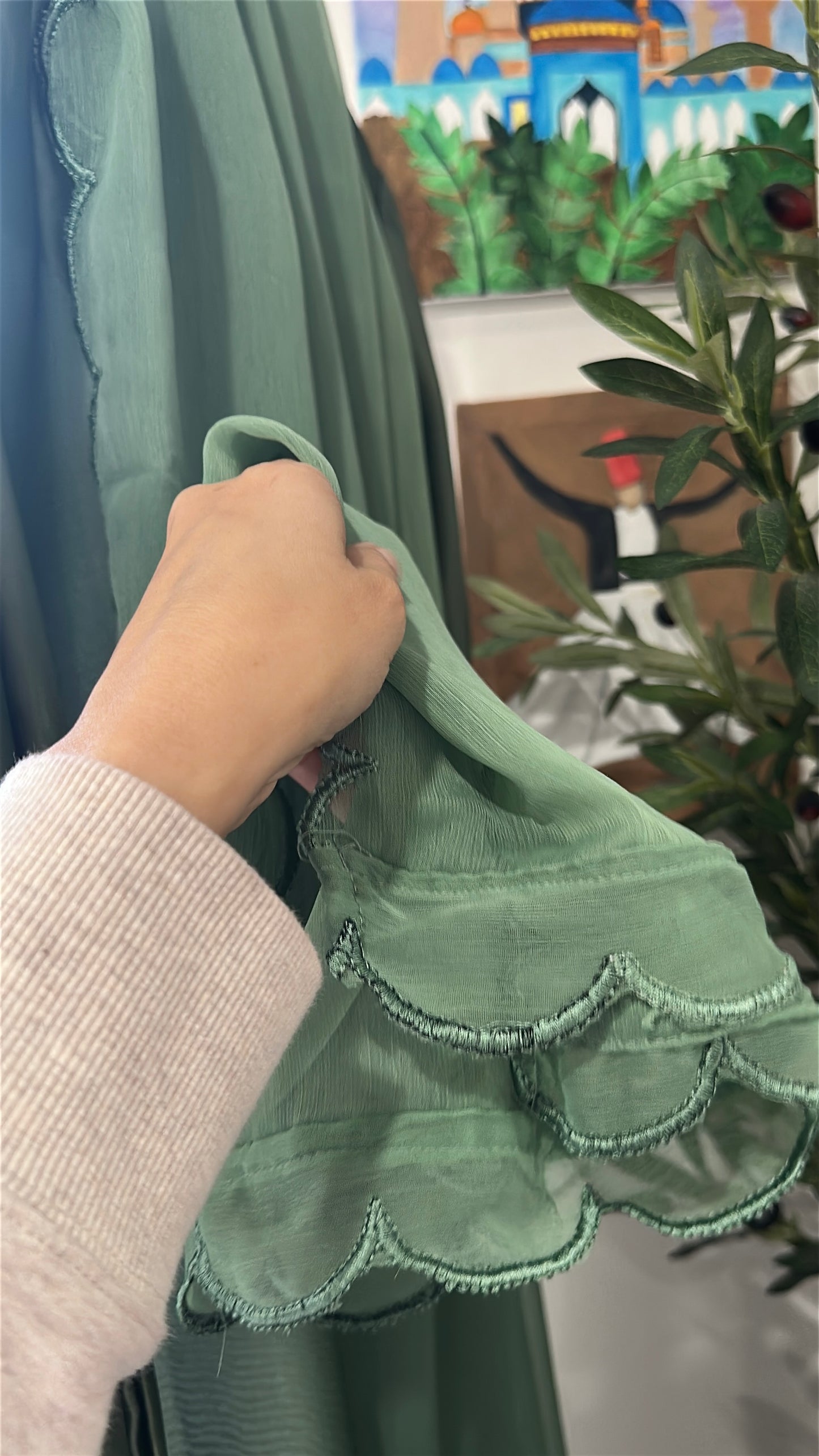 Sage Élan – Timeless Grace in Soft Silk