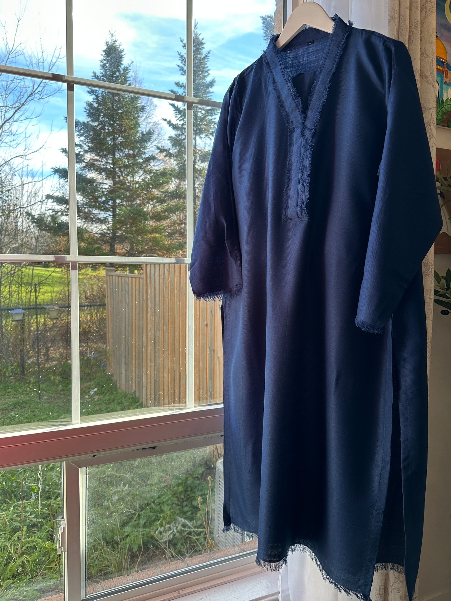 Midnight Mirage – Pashmina Cord Set (Navy Blue)