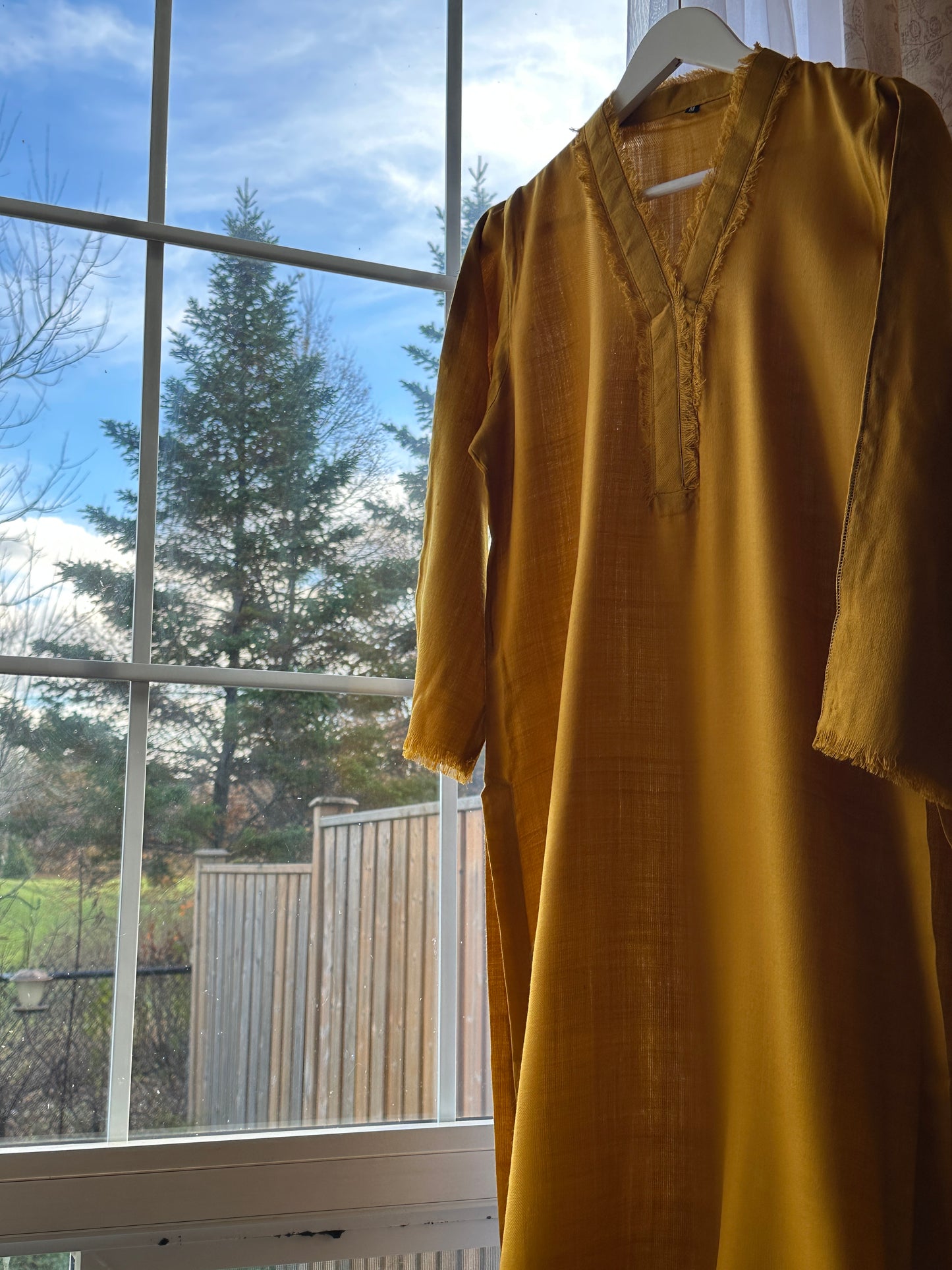 Marigold – Pashmina Cord Set (Mustard Yellow)