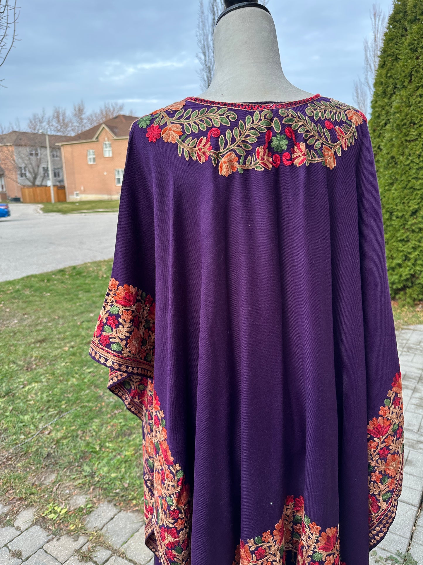 Shab-e-Jaam – The Midnight Vineyard Shawl Shirt ( Cape )