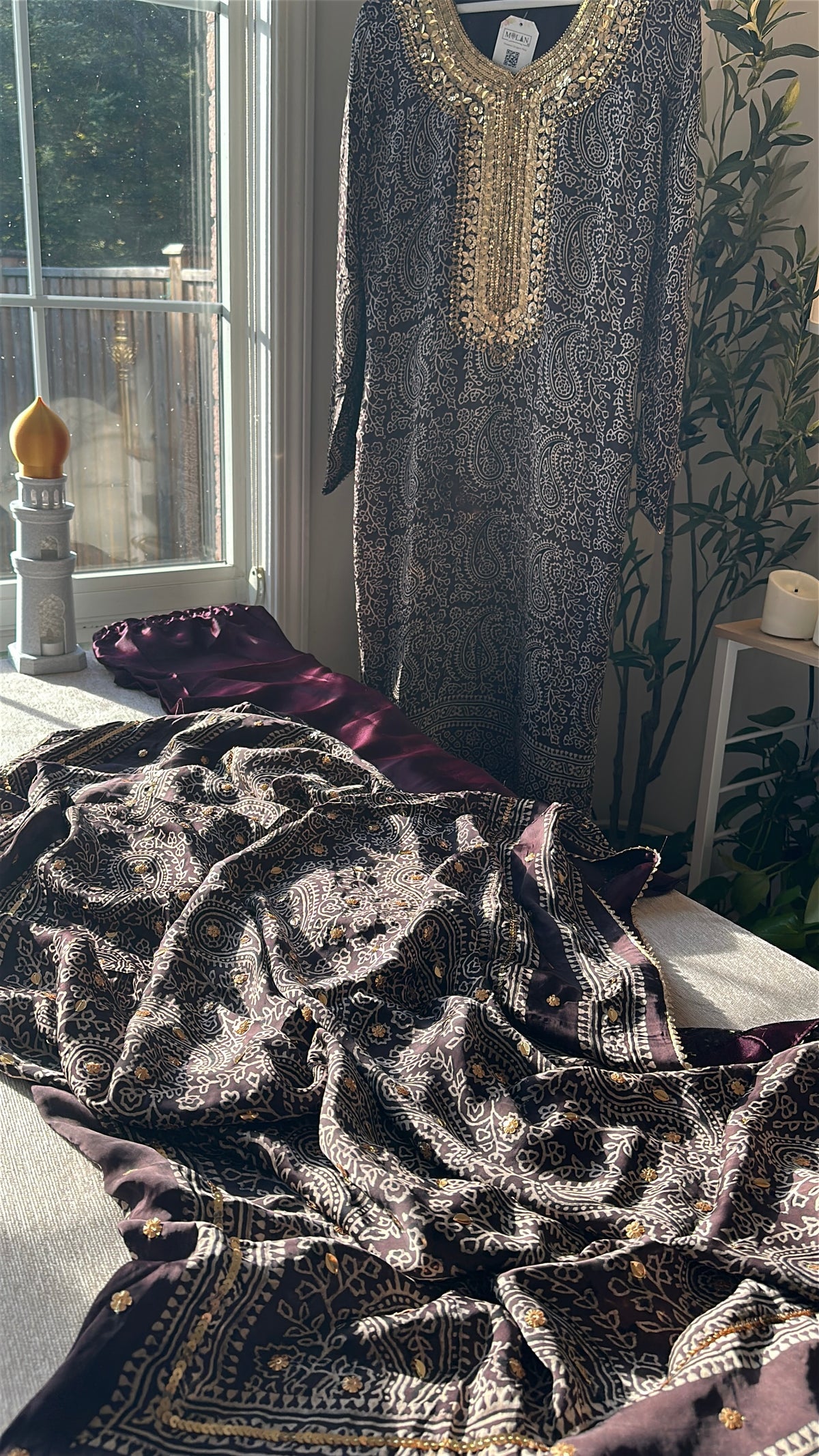 Mulberry Neel Zareen - Organic Ajrak