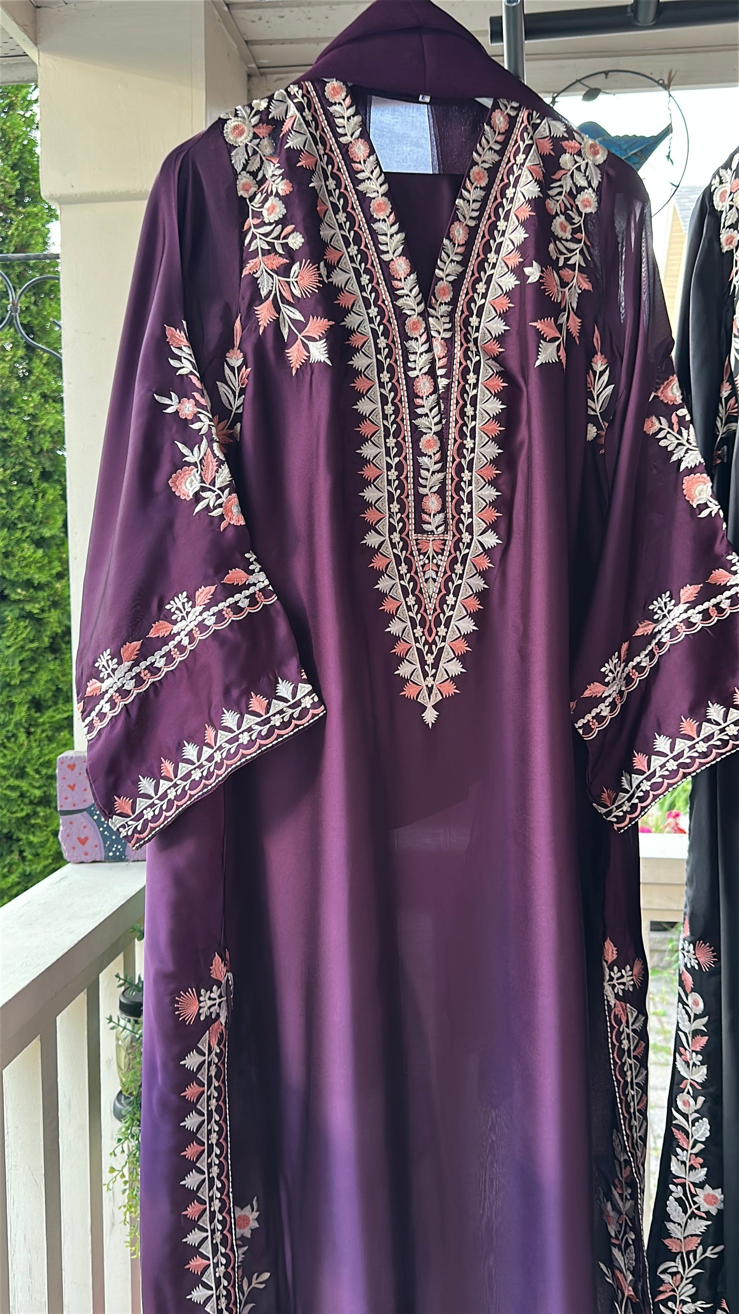 Mehr Mulberry — Embroidered Silk Kaftaan 3-Piece Set