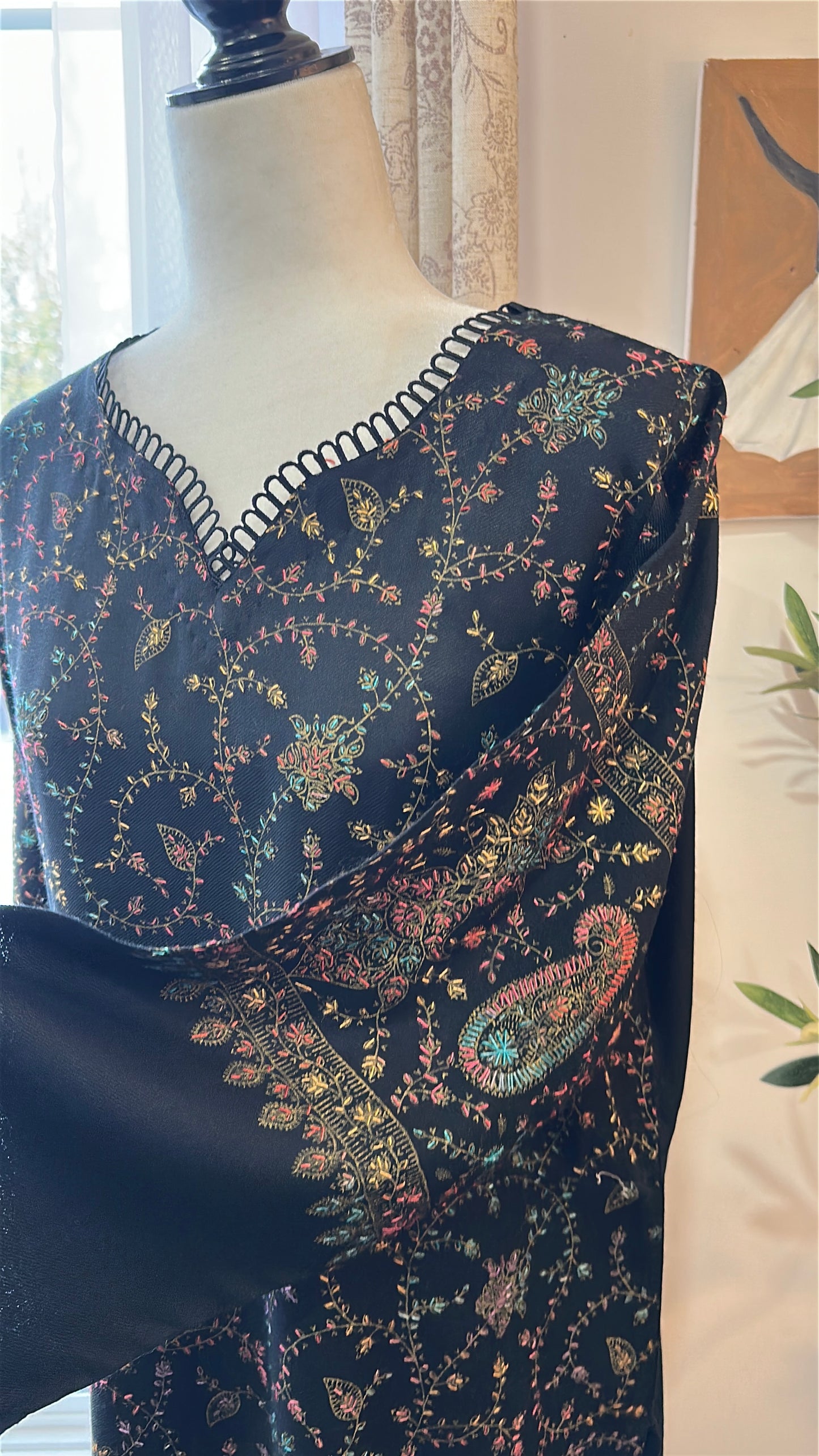 Zar-e-Qalam – Kalamkari Shawl Shirt