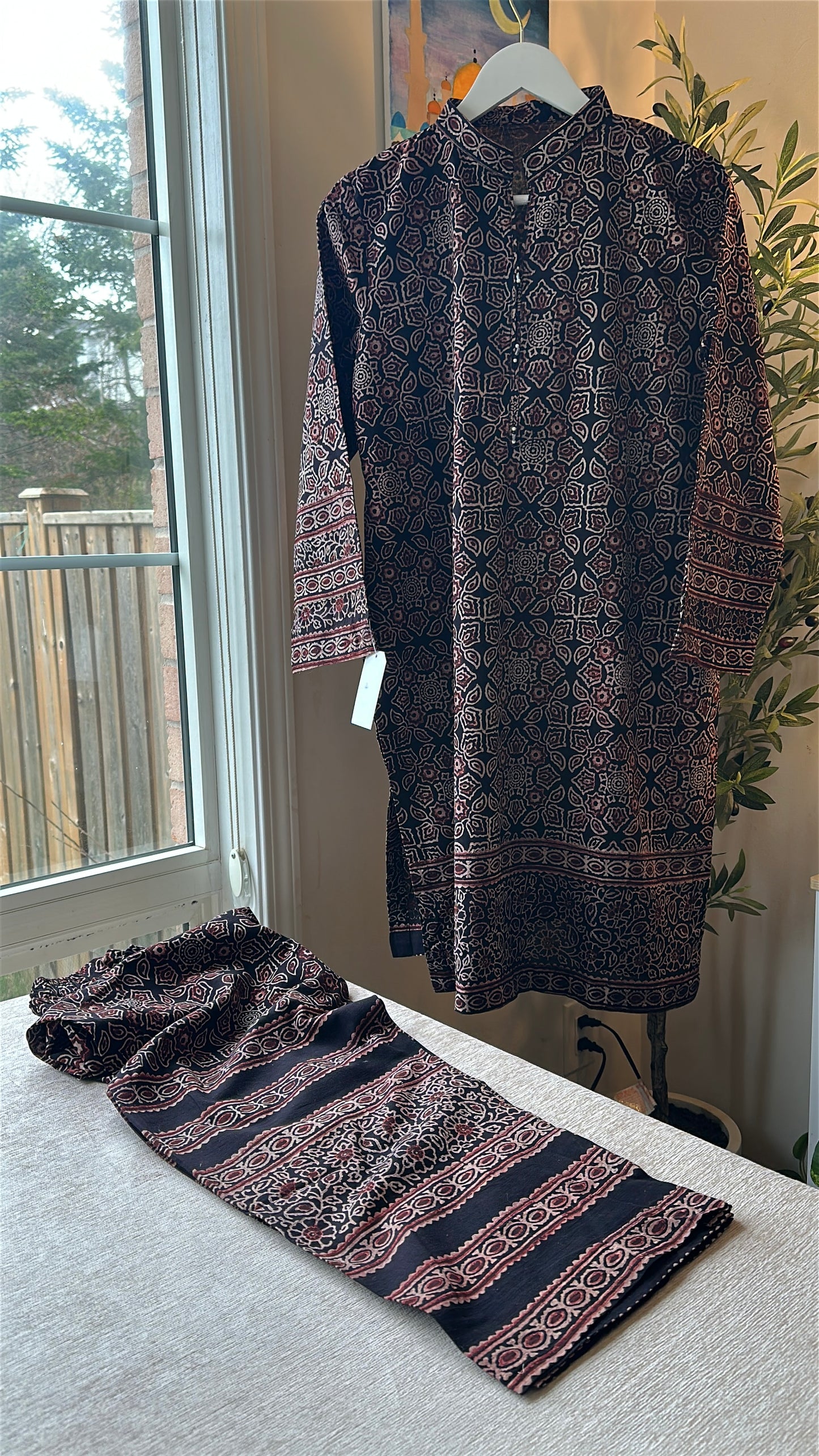 Rust Echo Co-ord – Ajrak Heritage