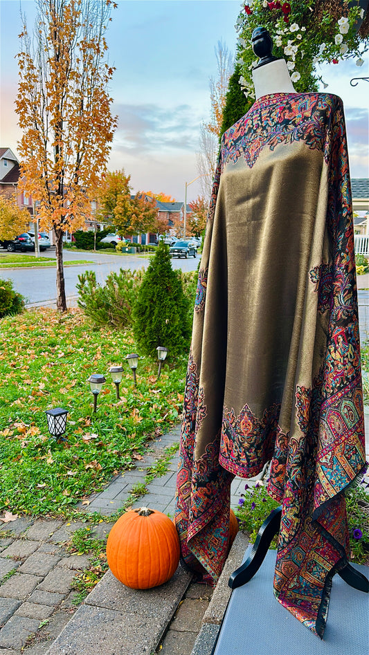 Mughal Muse Moonlit Shawl