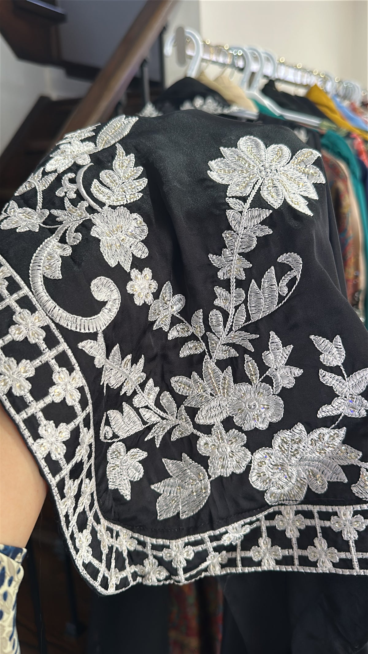 Raat ki Rani / Black Silk — 3-Piece Set