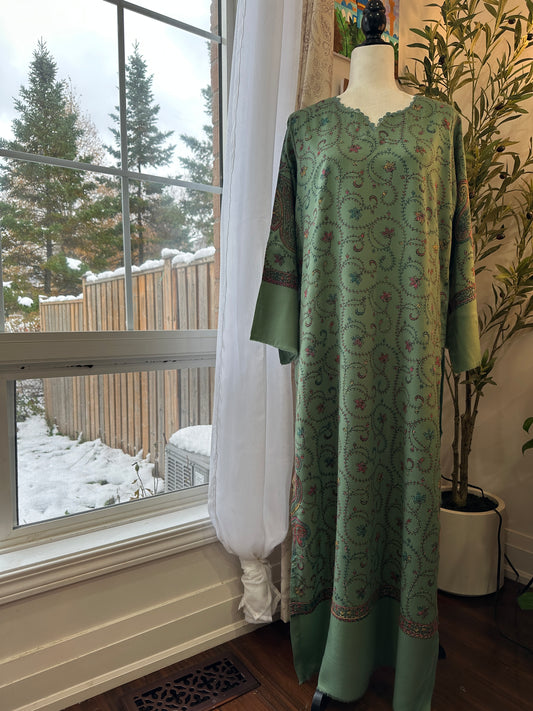 Sabr-e-Sabz – Kalamkari Shawl Shirt