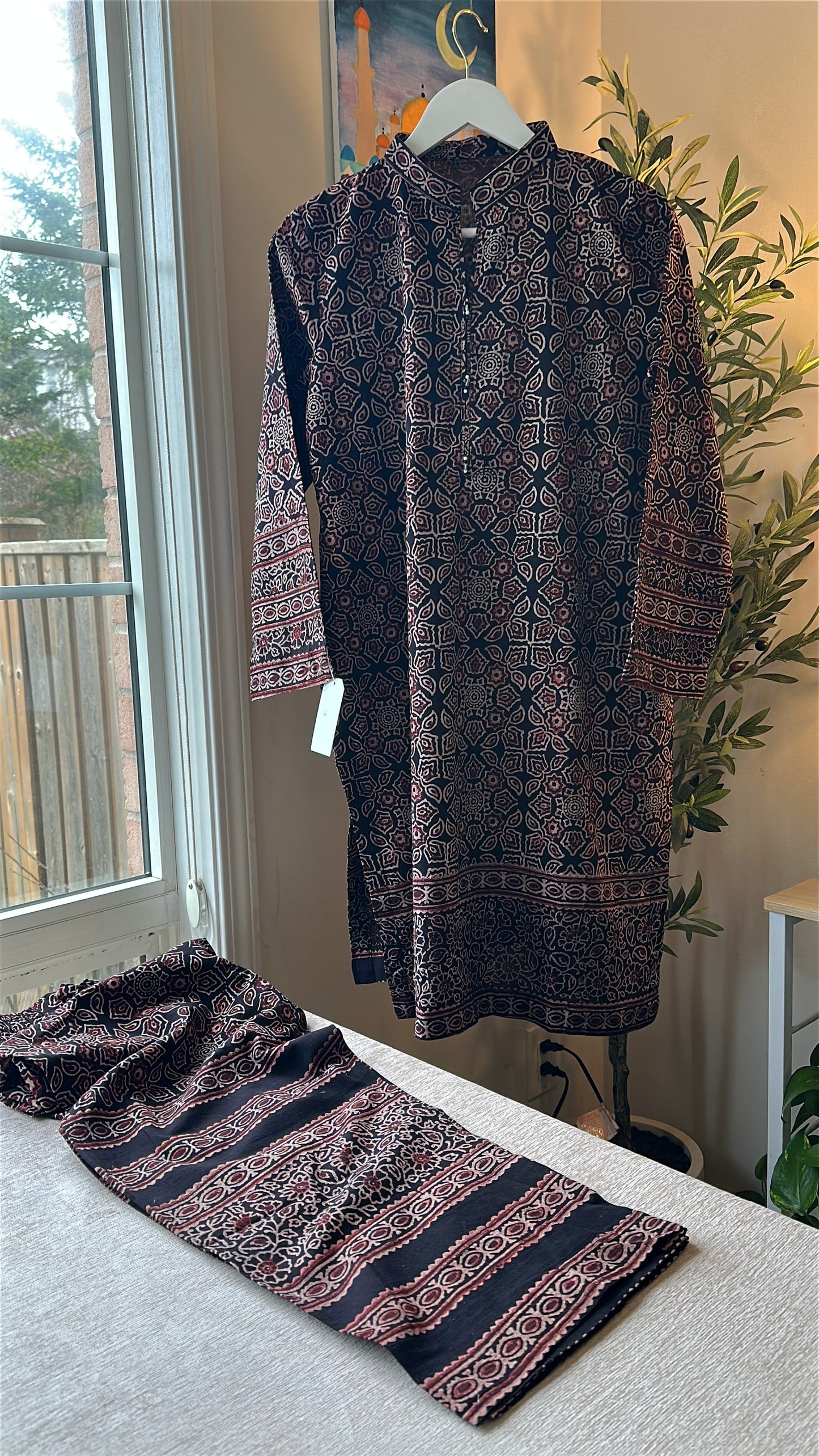 Rust Echo Co-ord – Ajrak Heritage