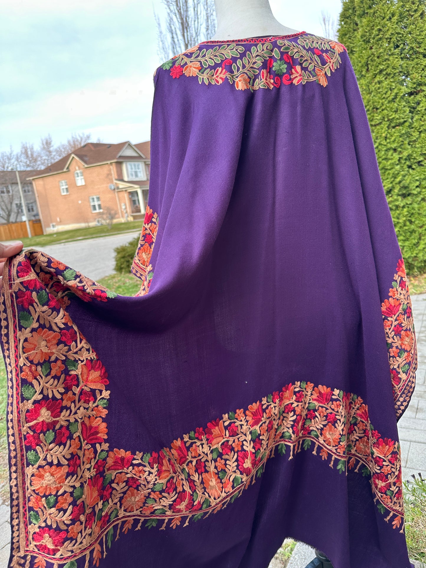 Shab-e-Jaam – The Midnight Vineyard Shawl Shirt ( Cape )