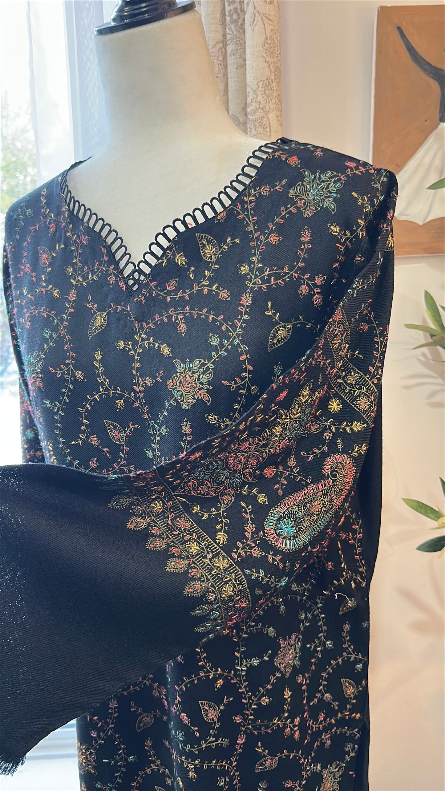Zar-e-Qalam – Kalamkari Shawl Shirt
