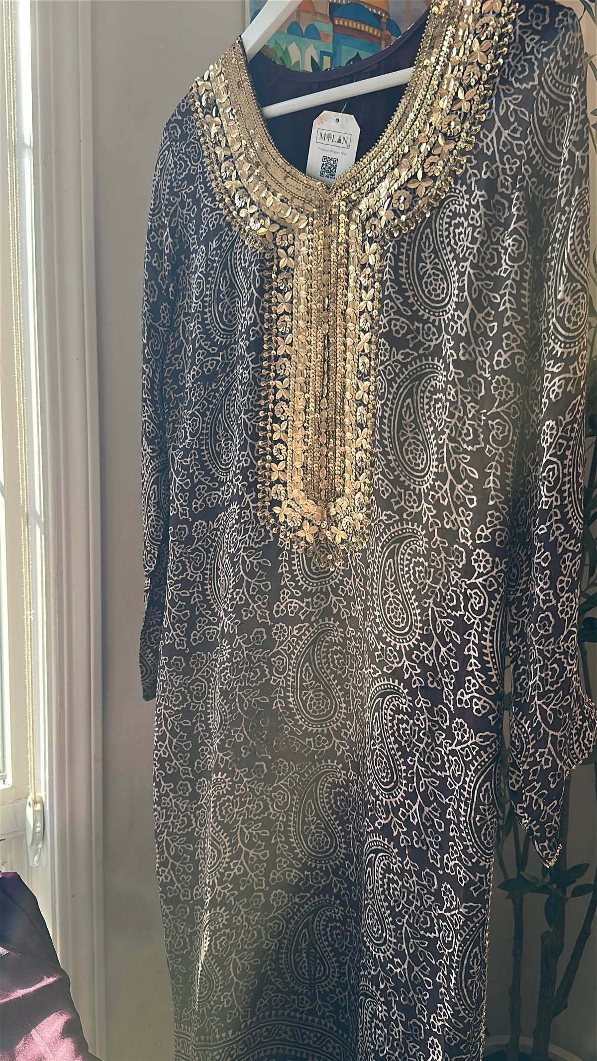Mulberry Neel Zareen - Organic Ajrak