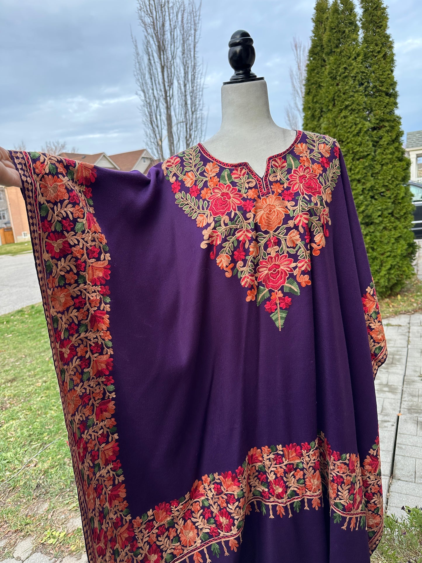 Shab-e-Jaam – The Midnight Vineyard Shawl Shirt ( Cape )