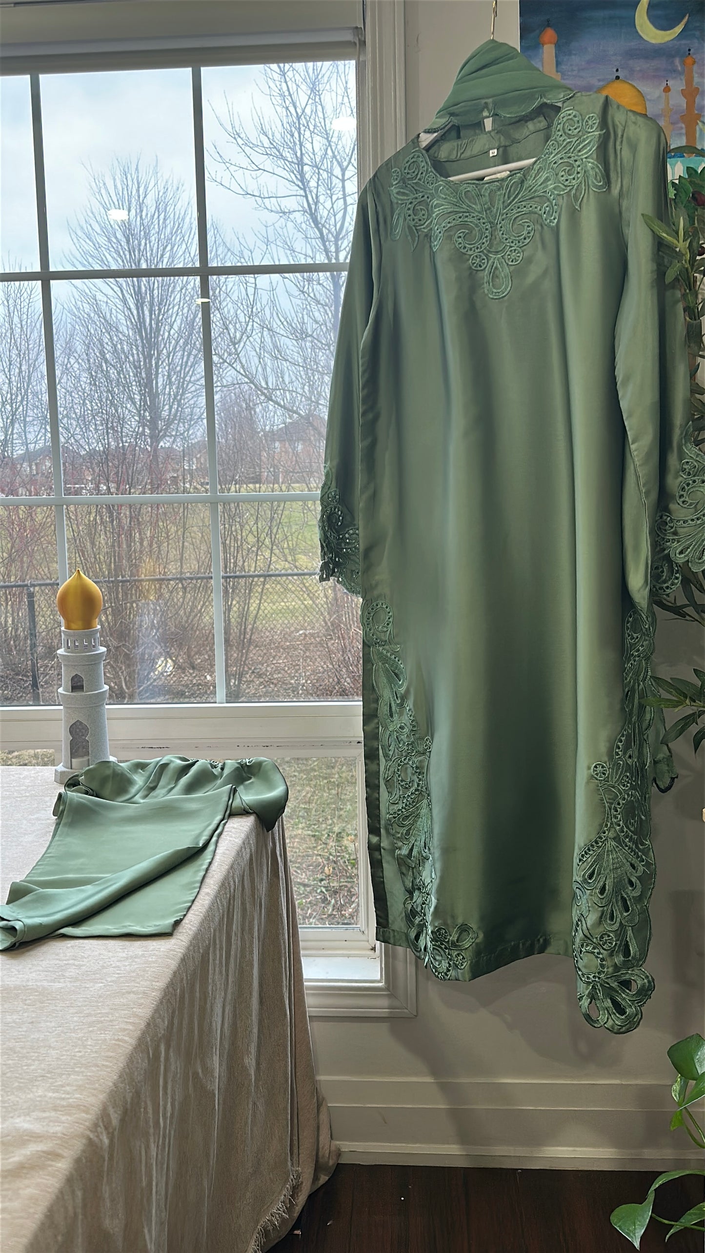 Sage Élan – Timeless Grace in Soft Silk