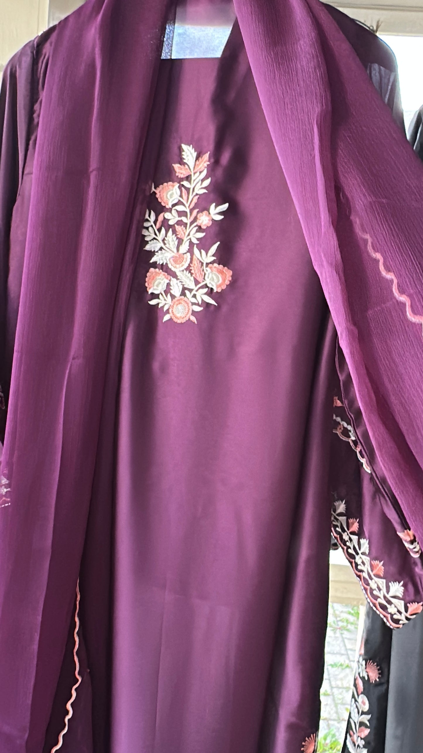 Mehr Mulberry — Embroidered Silk Kaftaan 3-Piece Set