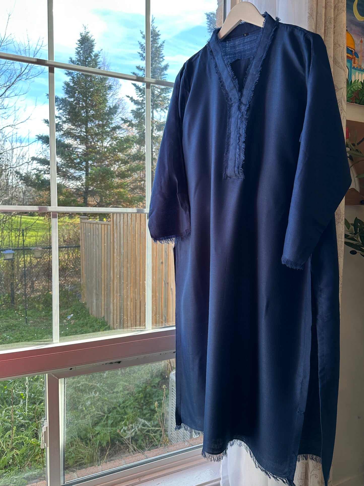 Midnight Mirage – Pashmina Cord Set (Navy Blue)