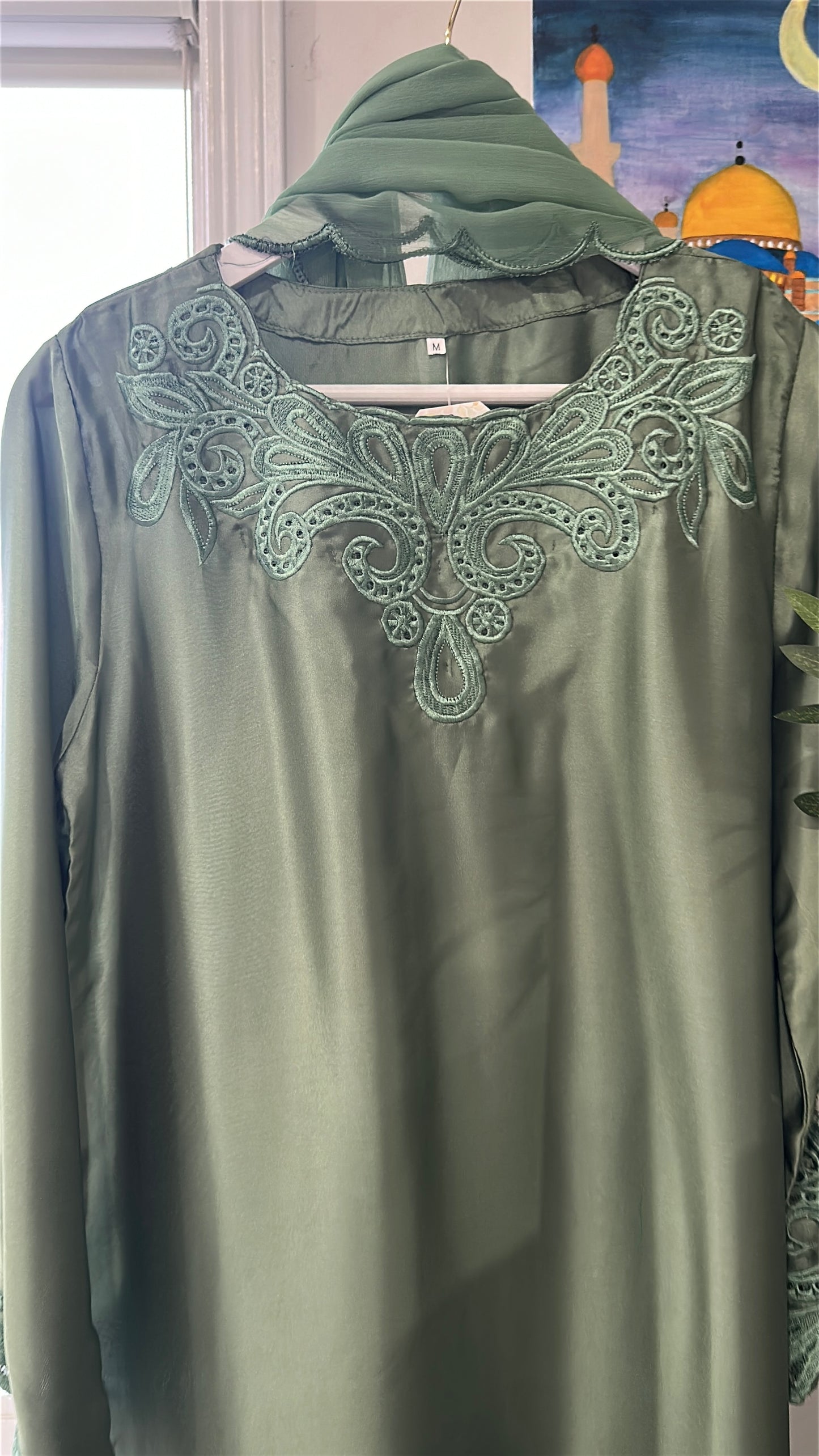 Sage Élan – Timeless Grace in Soft Silk