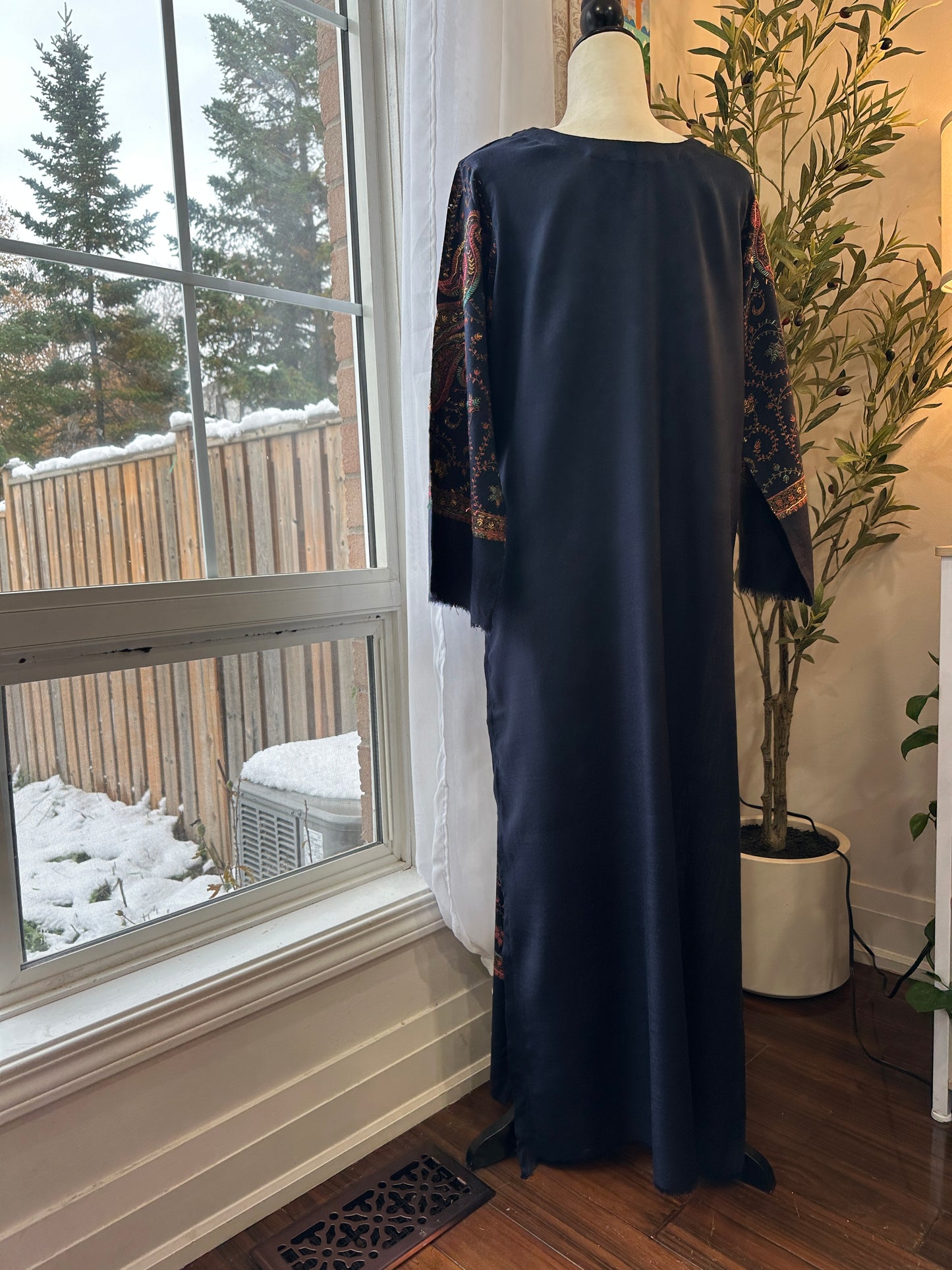 Noor-e-Neelam – Kalamkari Shawl Shirt