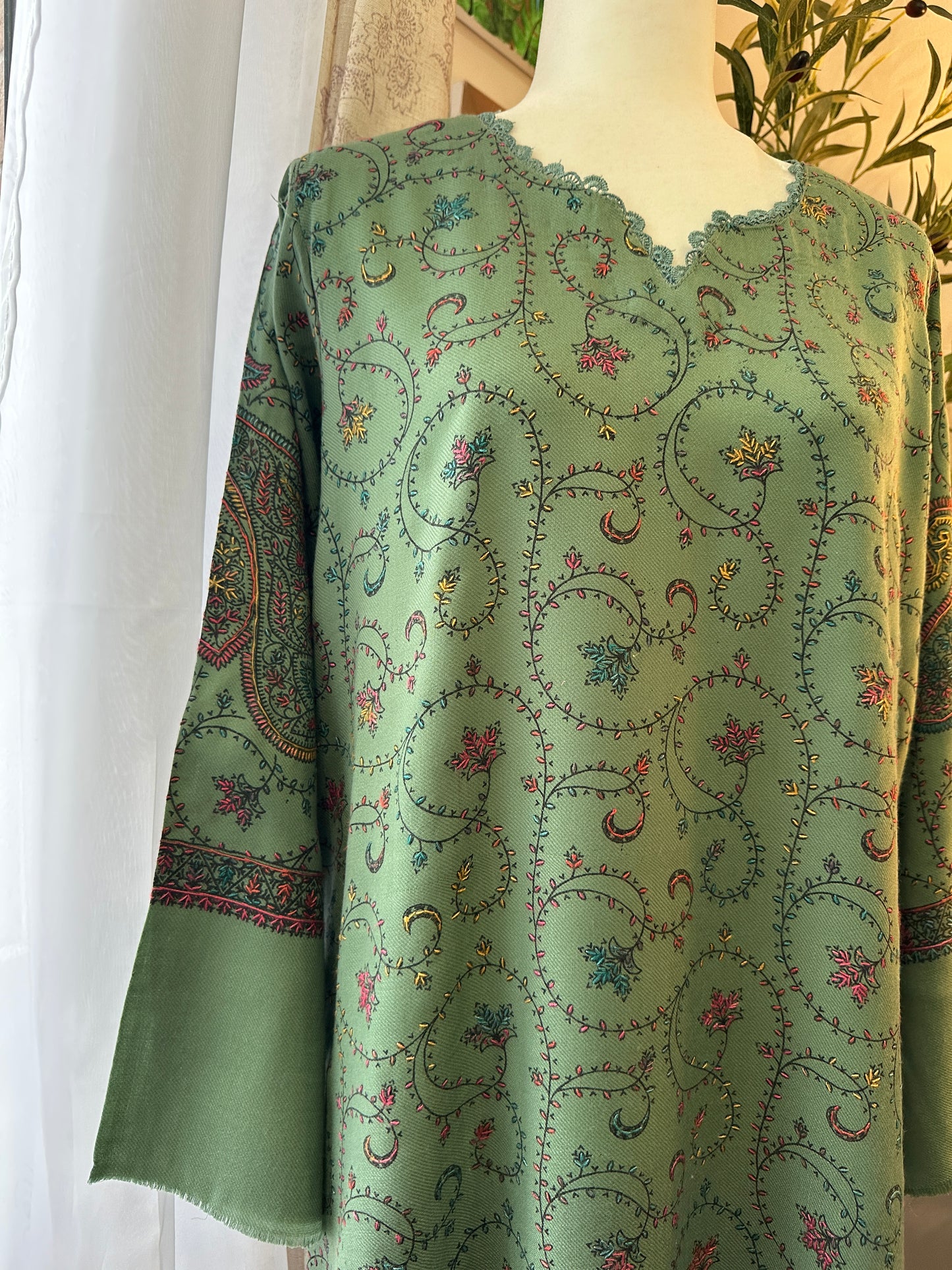 Sabr-e-Sabz – Kalamkari Shawl Shirt