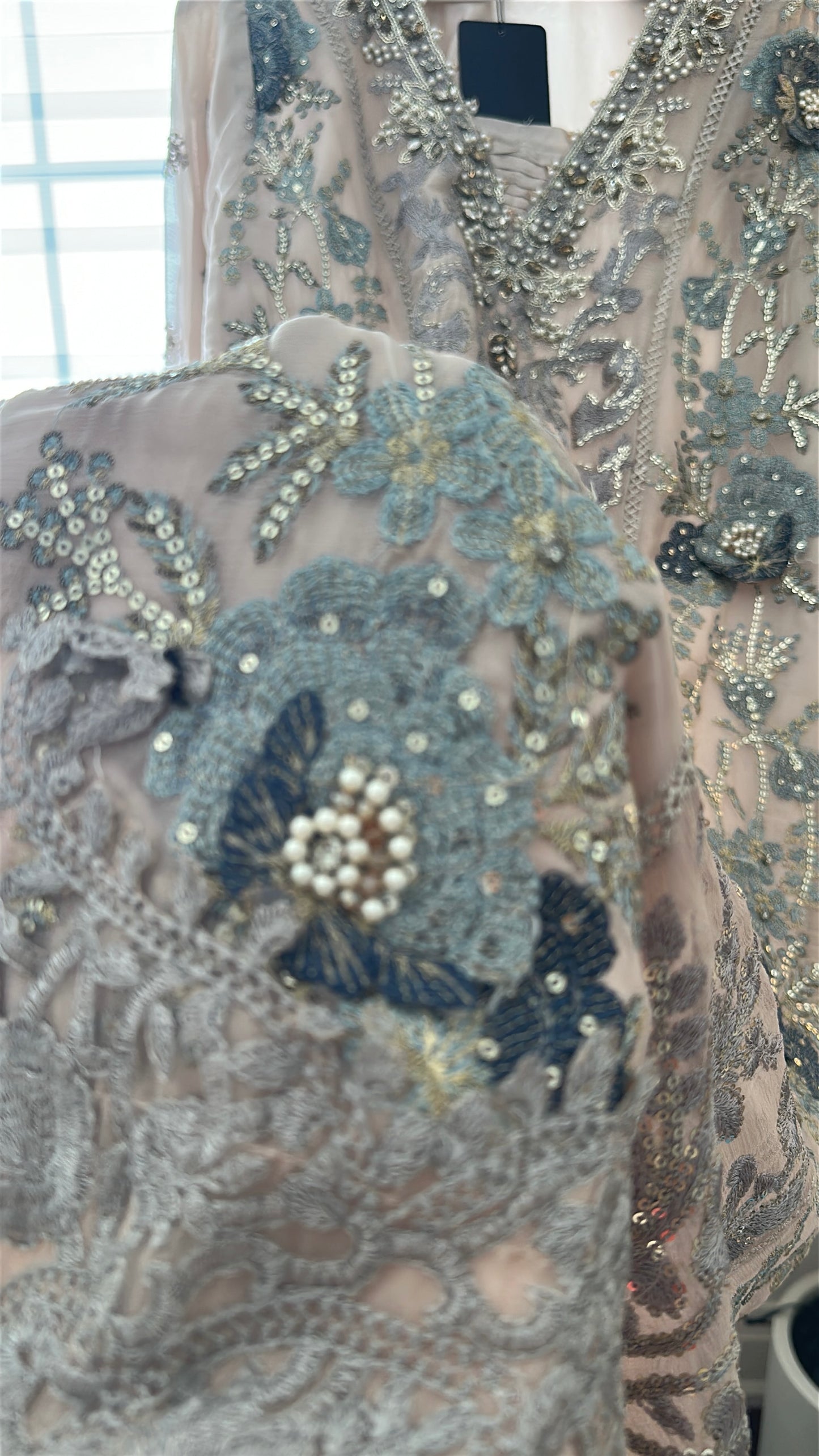 Mink Feroza Élan — Luxury Embellished Chiffon 3-Piece
