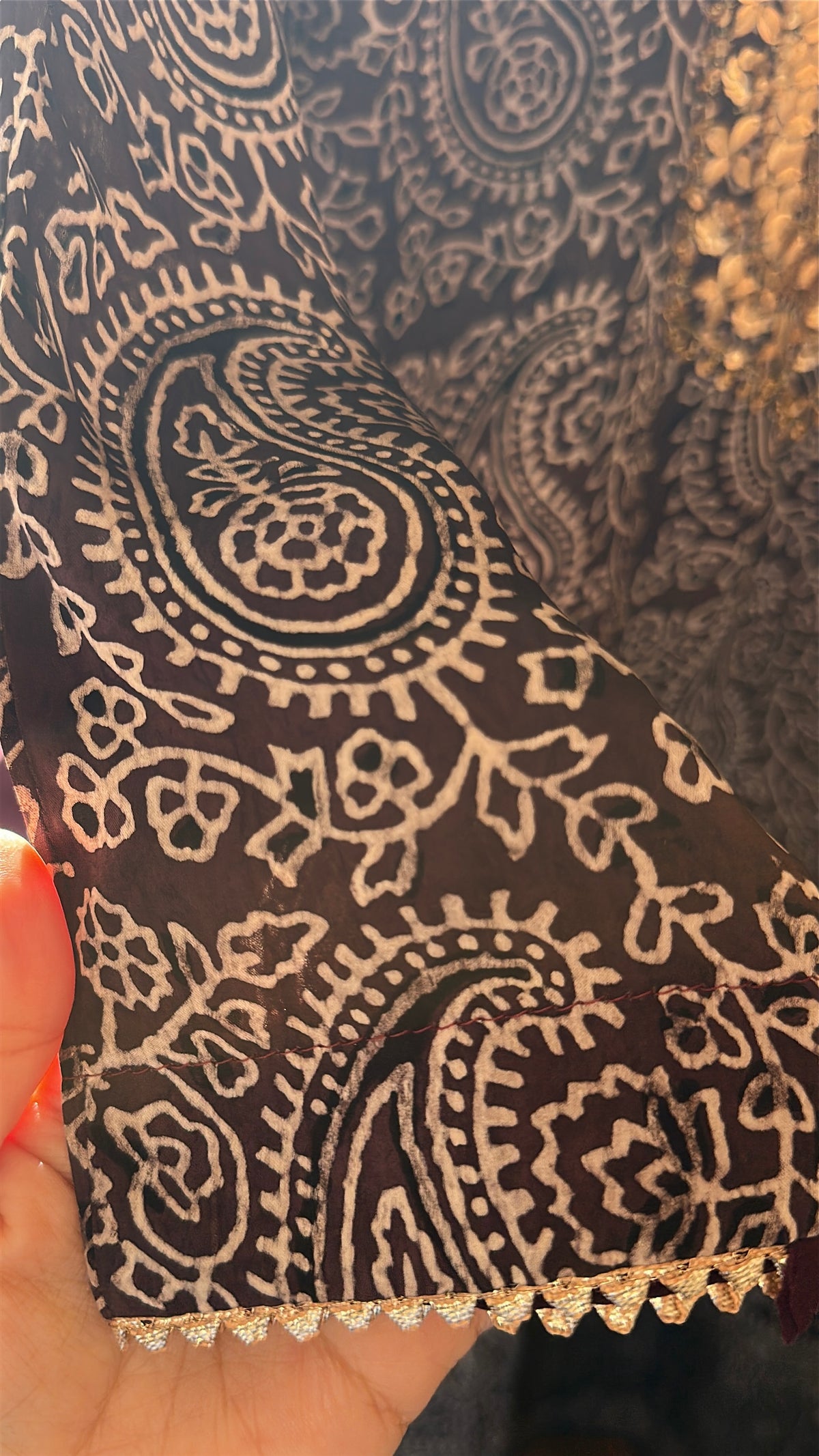 Mulberry Neel Zareen - Organic Ajrak